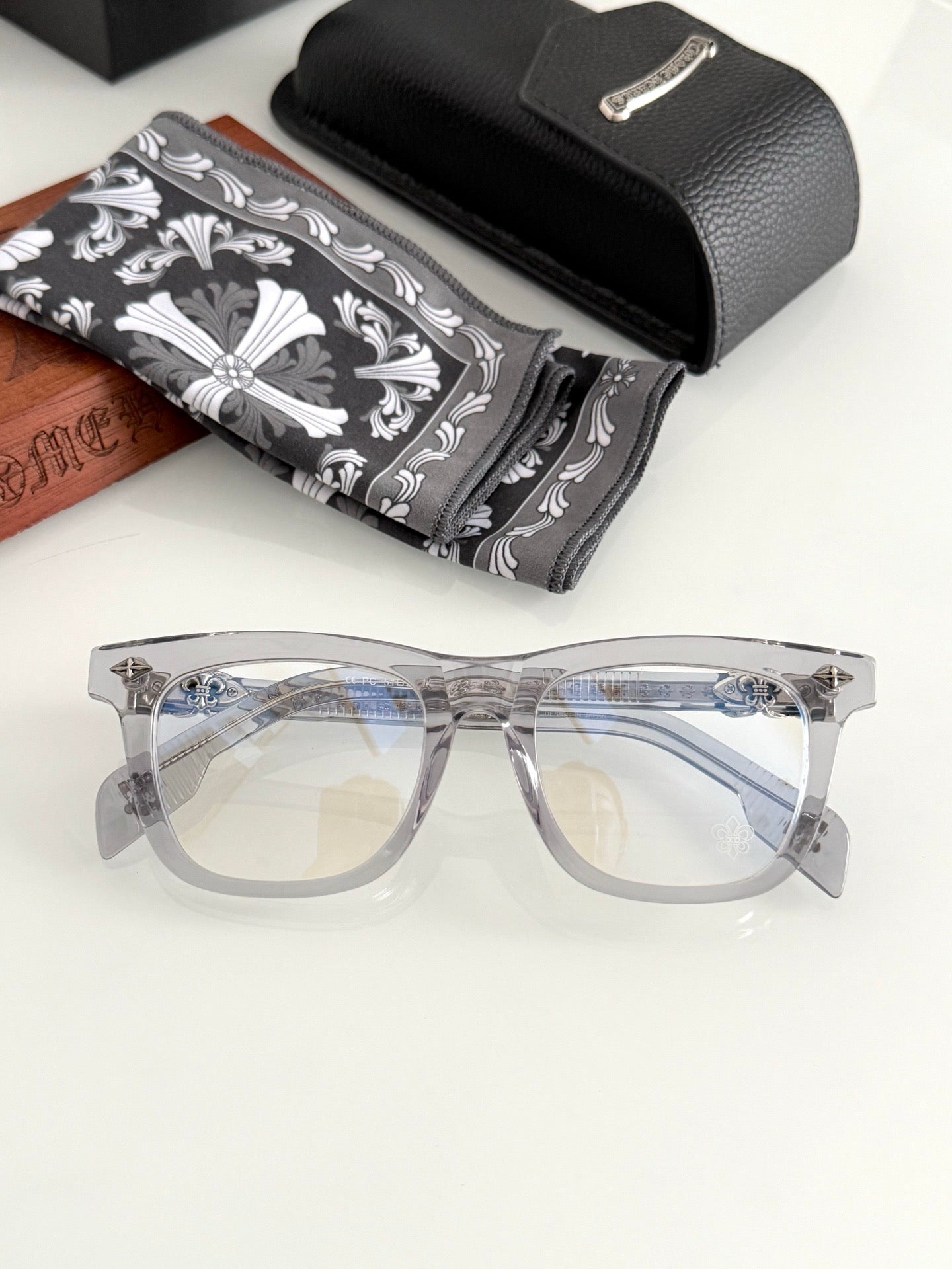 Inspired Chrome Hearts CH8251 – Handcrafted Acetate Square Optical Eyeglasses (1:1 Mirror Quality)