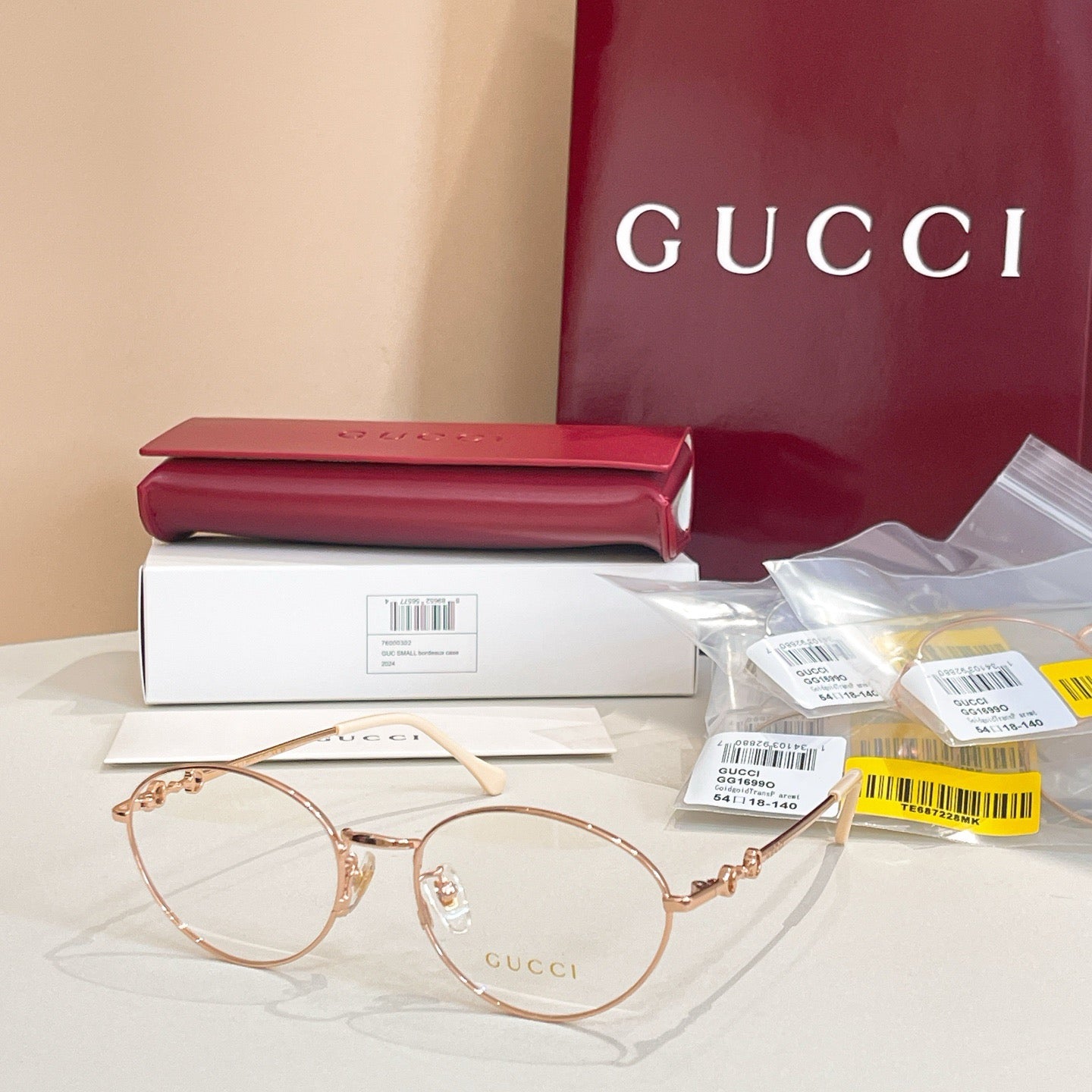 GG1699O Gucci Inspired Optical Glasses – Round Metal Frame
