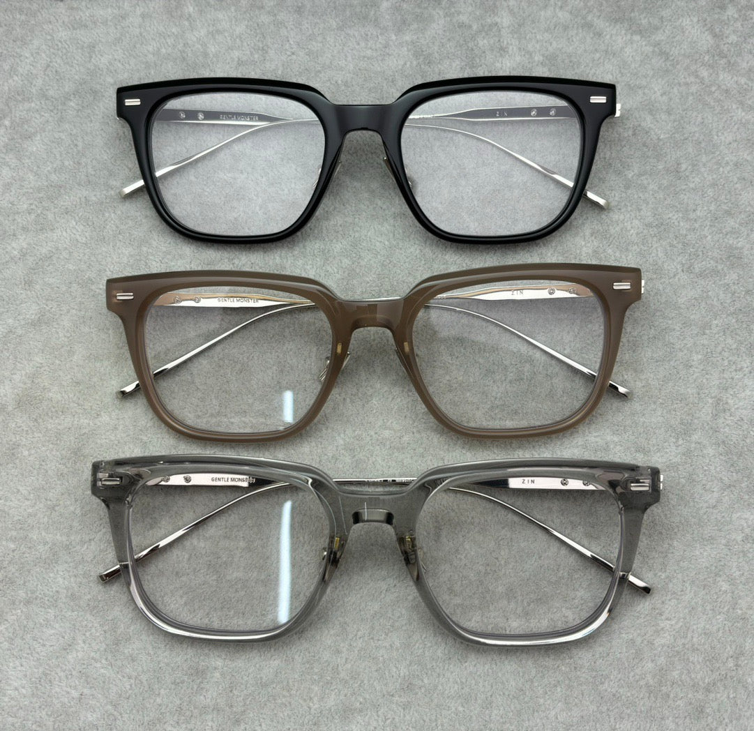 GM ZIN Optical Eyeglasses – Unisex Acetate Frame with Titanium Temples (1:1 Mirror Quality)
