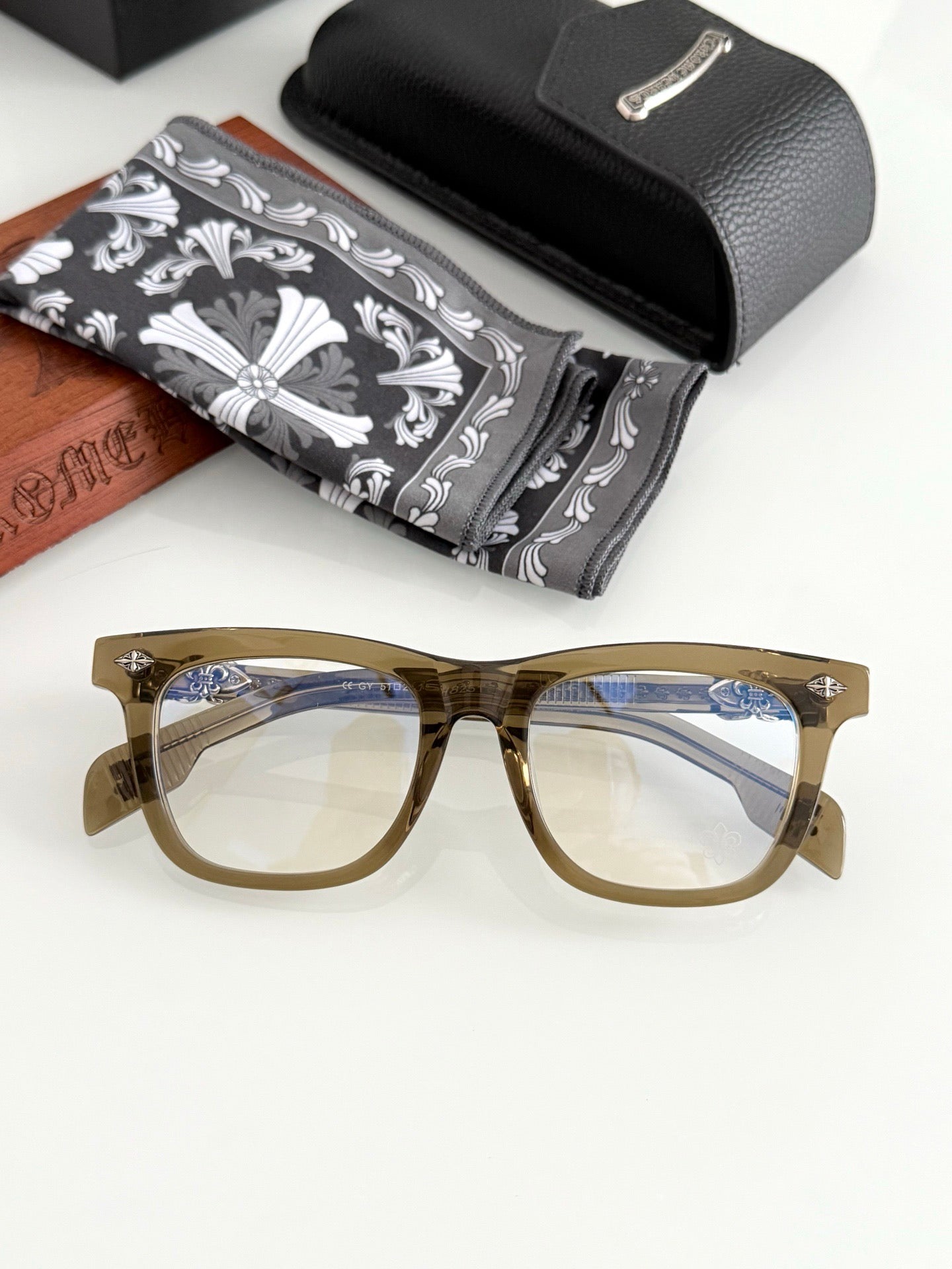 Inspired Chrome Hearts CH8251 – Handcrafted Acetate Square Optical Eyeglasses (1:1 Mirror Quality)