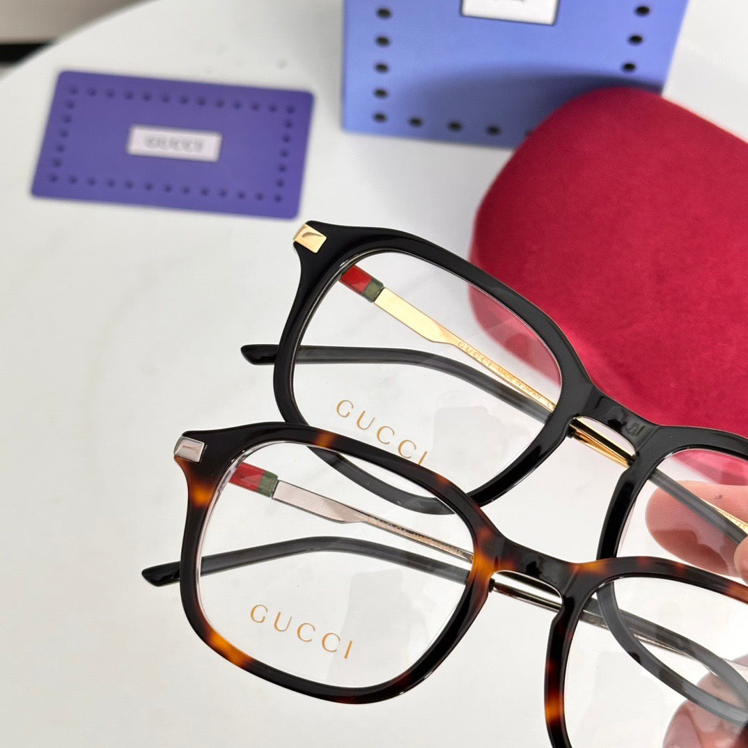 Gucci Inspired GG1891O Optical Glasses – Rectangular Acetate–Metal Frame