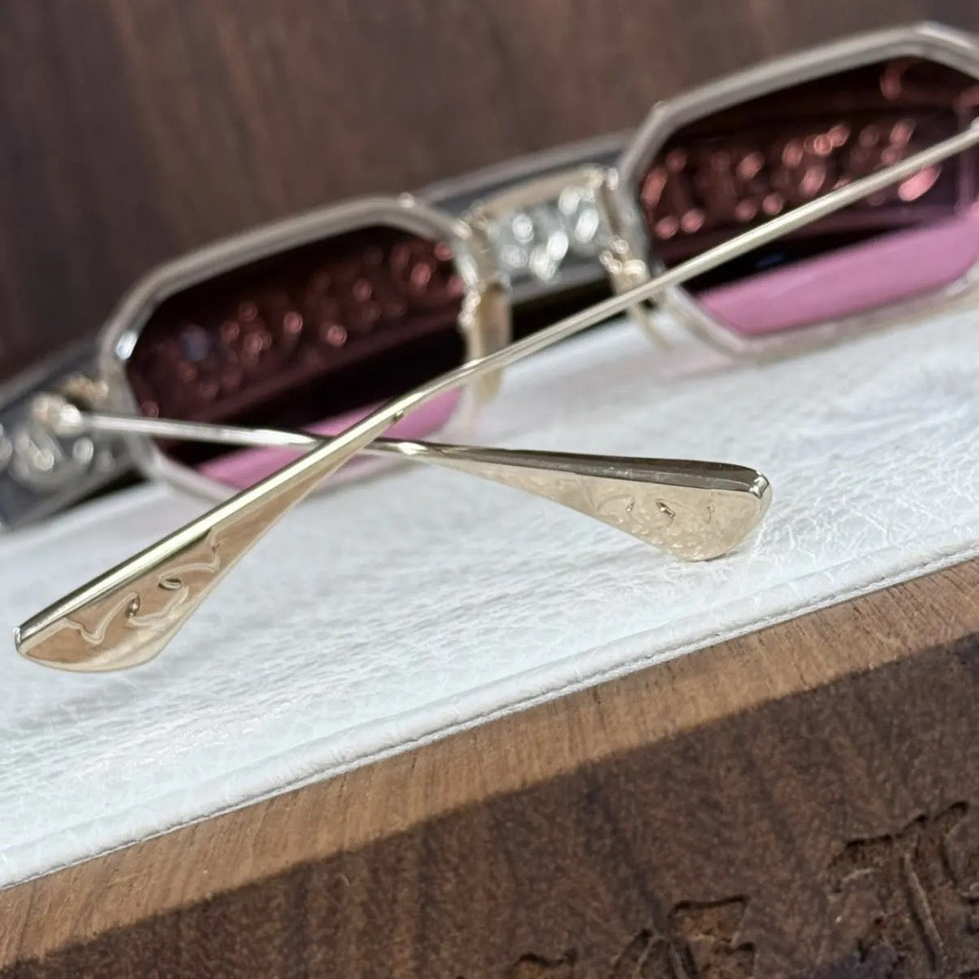 Inspired Chrome Hearts STYLIDA – Octagonal Metal Sunglasses with Zeiss Lenses (1:1 Mirror Quality)