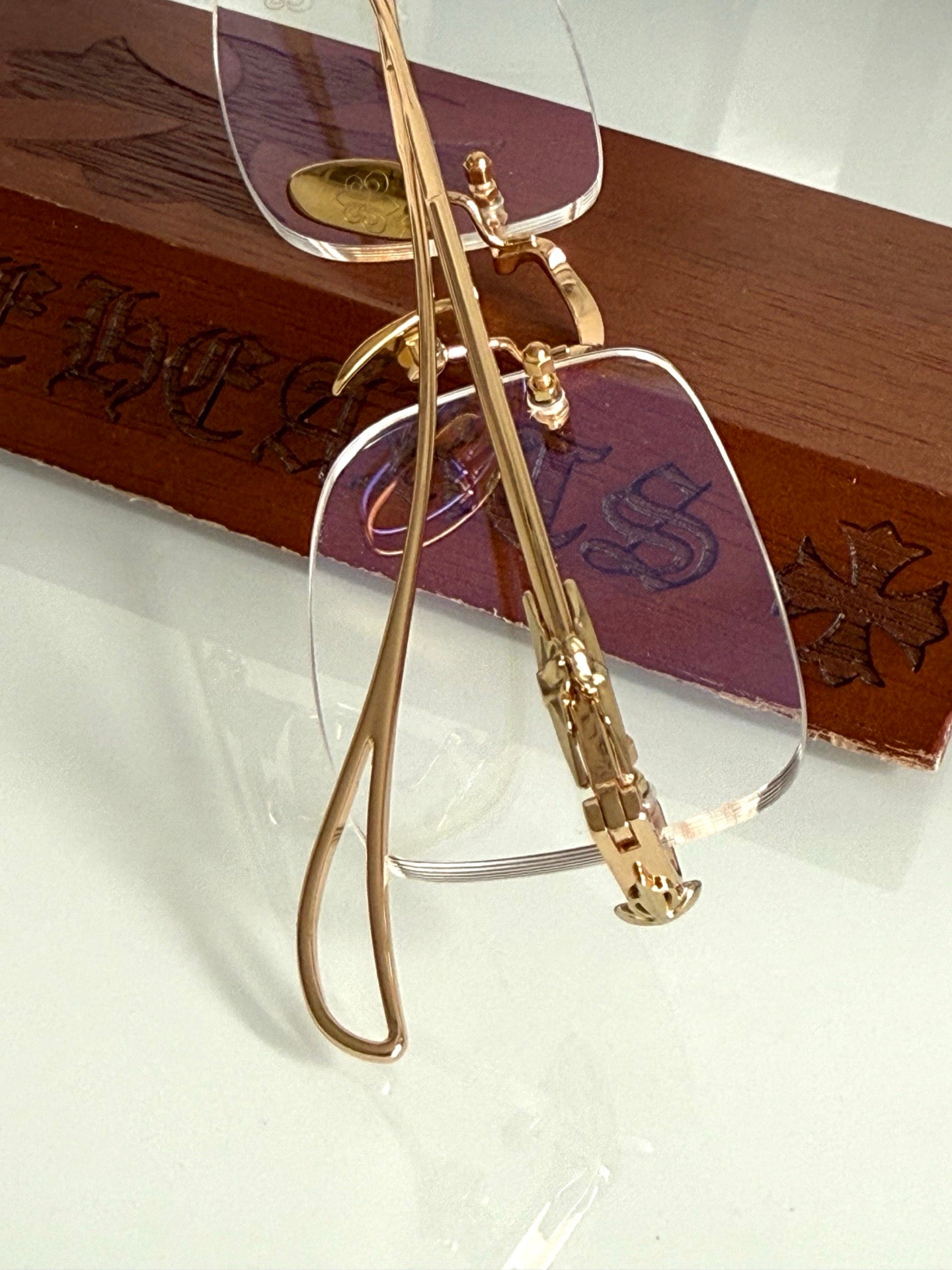 Inspired Chrome Hearts SINNERGASM – Rimless Luxury Eyeglasses (1:1 Mirror Quality)