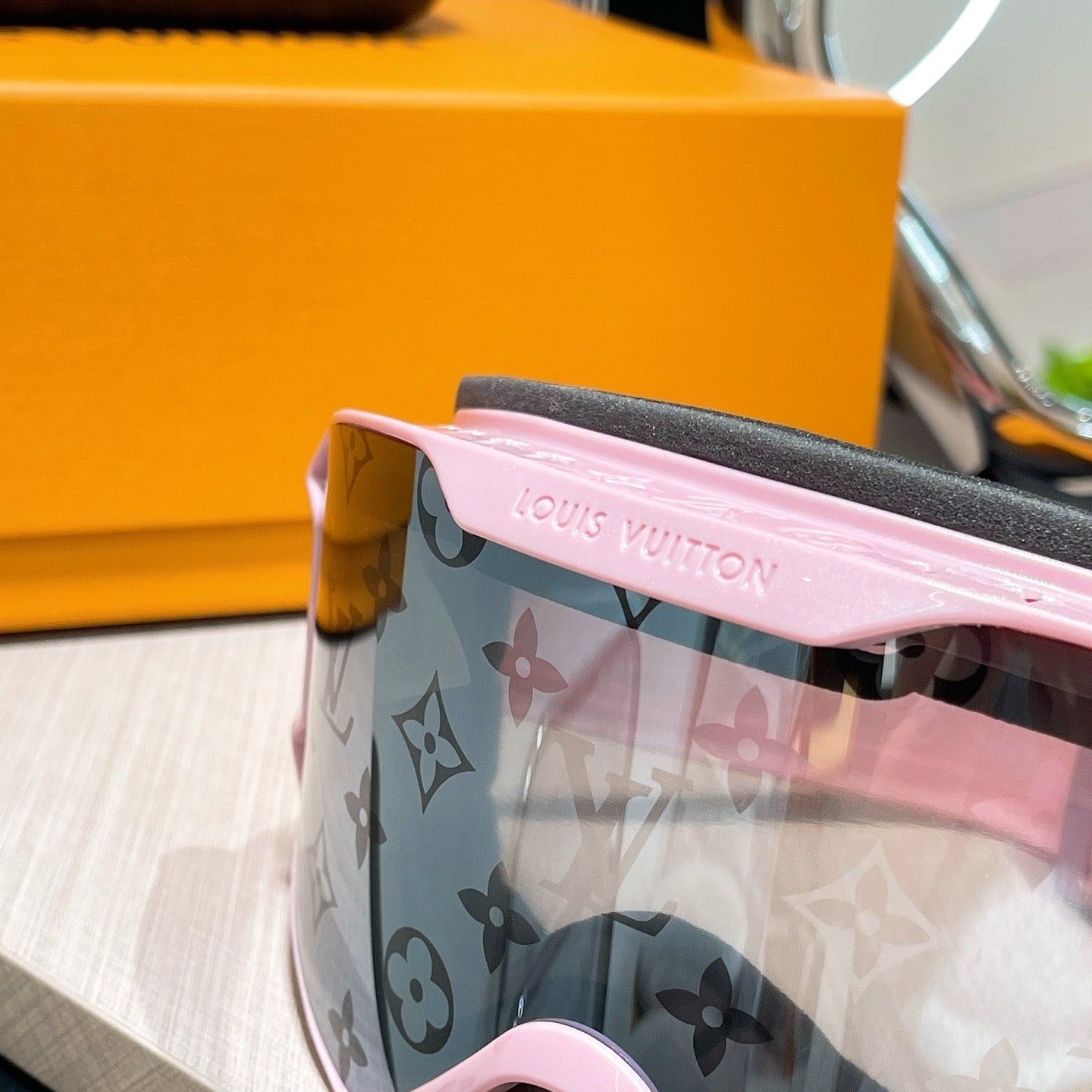 Inspired Louis Vuitton Ski Goggles – Pink Monogram Design (Unisex)