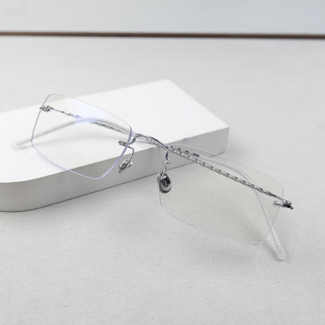 LINDBERG Horn Unique 2128 – Rimless Titanium Glasses (Original High Version)