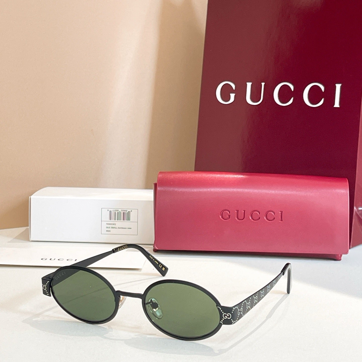 Gucci GG1854S – Retro Oval Metal Sunglasses (Inspired, 1:1 Mirror Quality)