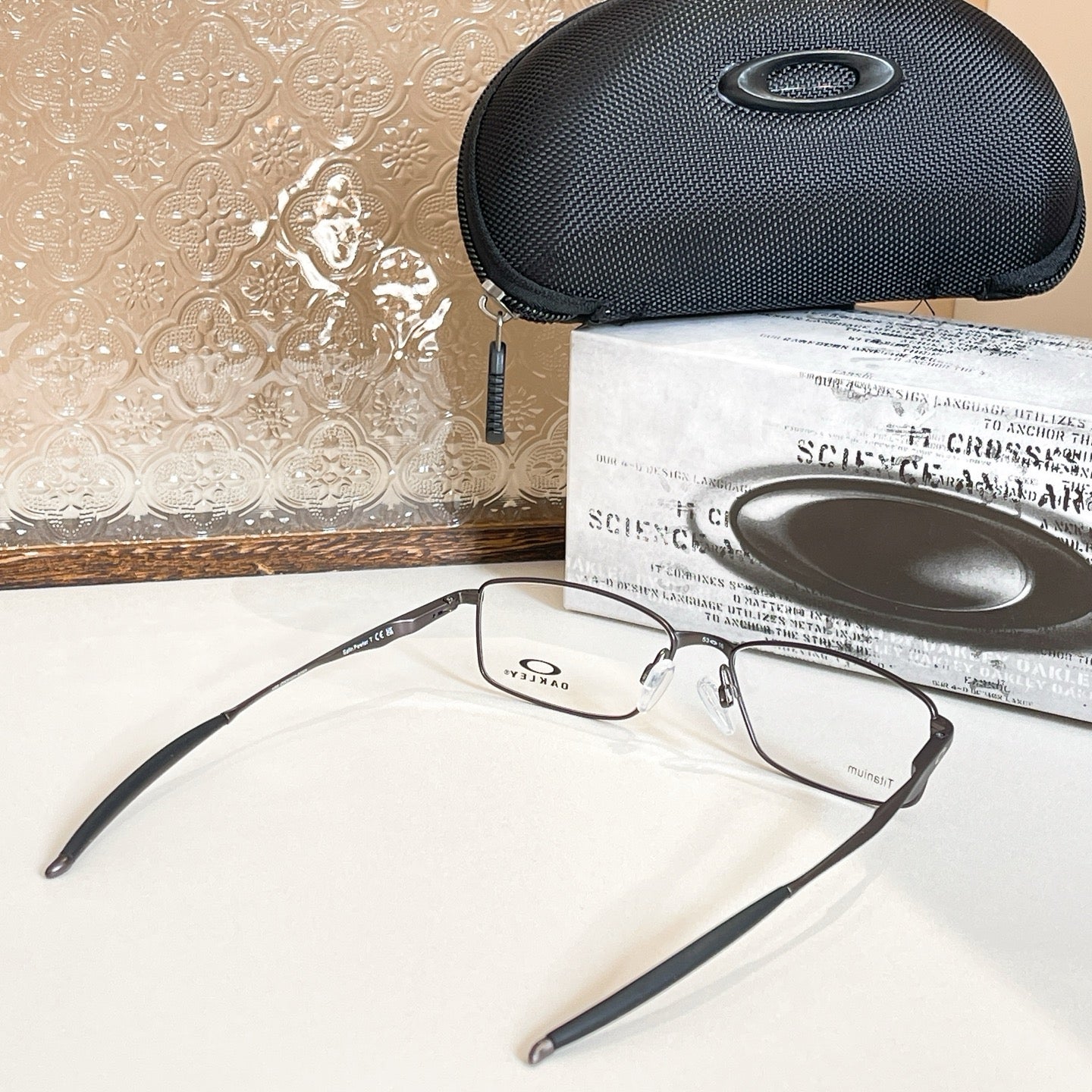 OX5121 Grey Metal Eyeglasses- Inspired by Oakley Titanium Lightweight Designer-Inspired Frame (Copy)