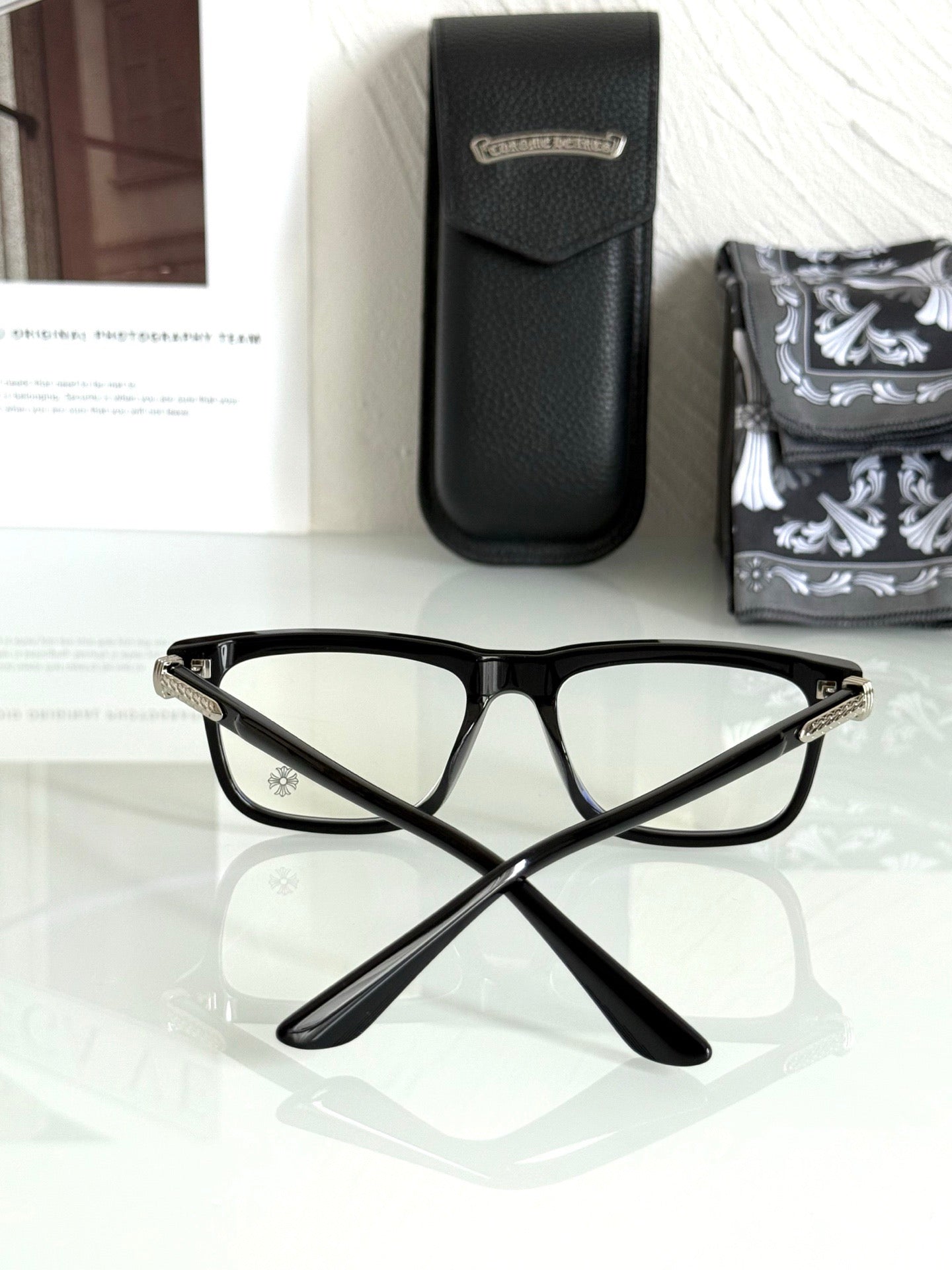 Inspired Chrome Hearts LITTLE DINGER – Square Acetate Eyeglasses (1:1 Mirror Quality)