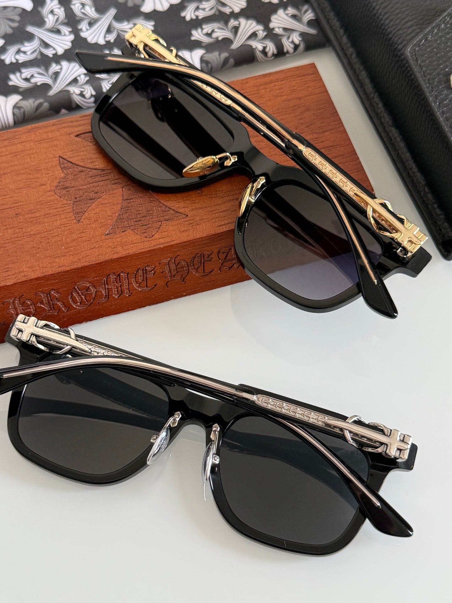 Inspired Chrome Hearts CH8127 – Thick Acetate Square Sunglasses (1:1 Mirror Quality)