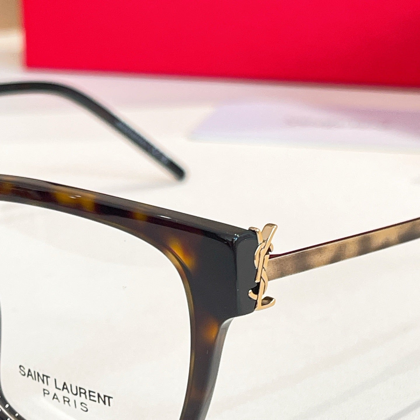 Inspired Saint Laurent SL M480-A/F – Refined Square Optical Eyeglasses (1:1 Mirror Quality)- Brown Tortoise