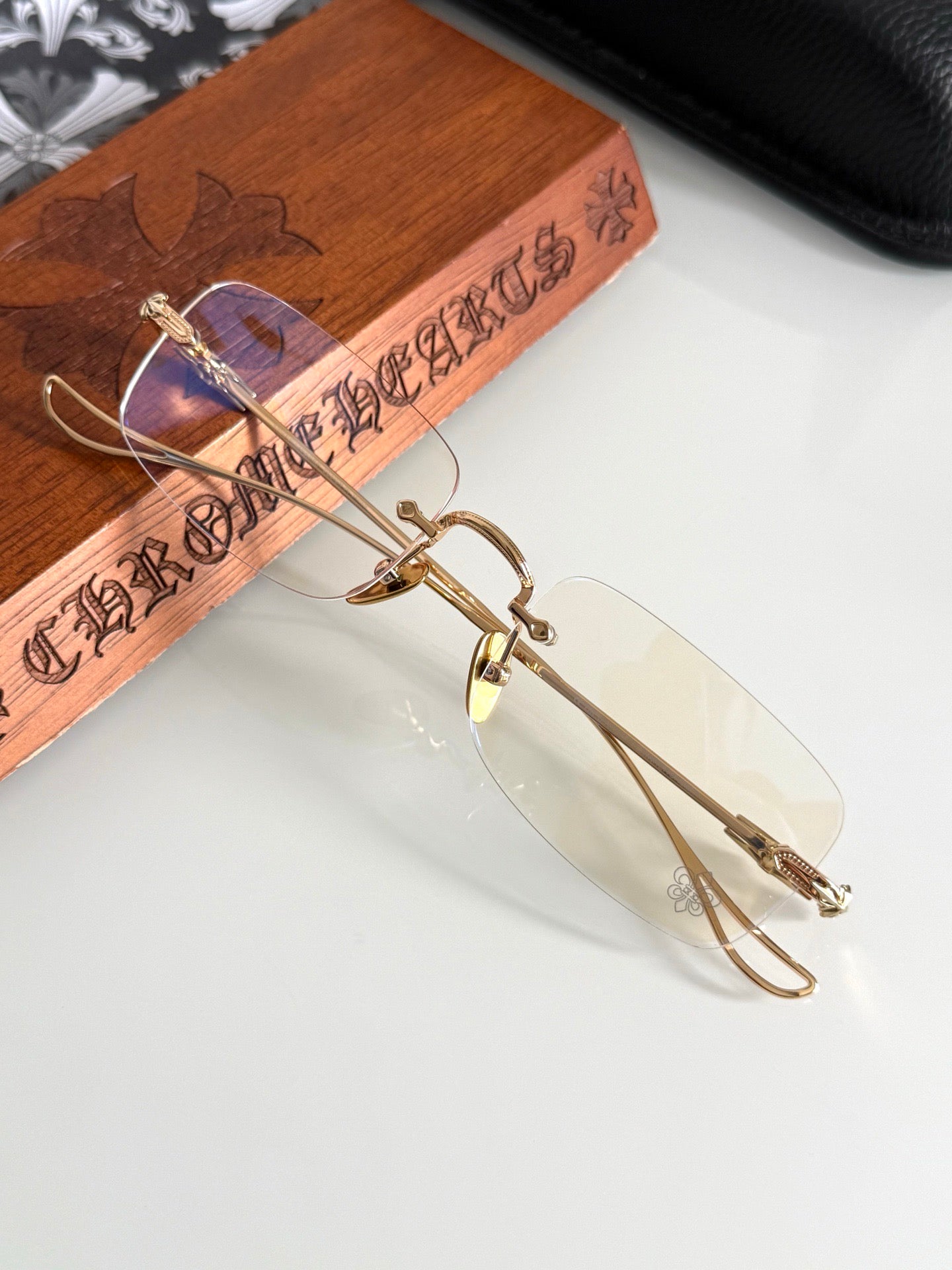 Inspired Chrome Hearts SINNERGASM – Rimless Luxury Eyeglasses (1:1 Mirror Quality)