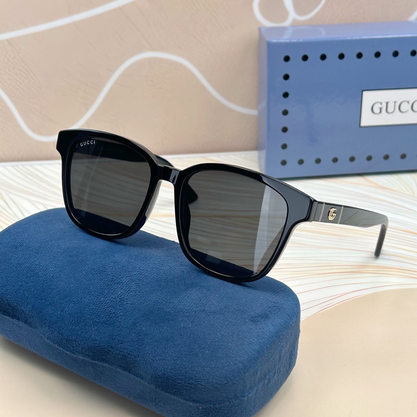 Inspired Gucci GG0637SK Sunglasses – Retro Square Frame (1:1 Mirror Quality
