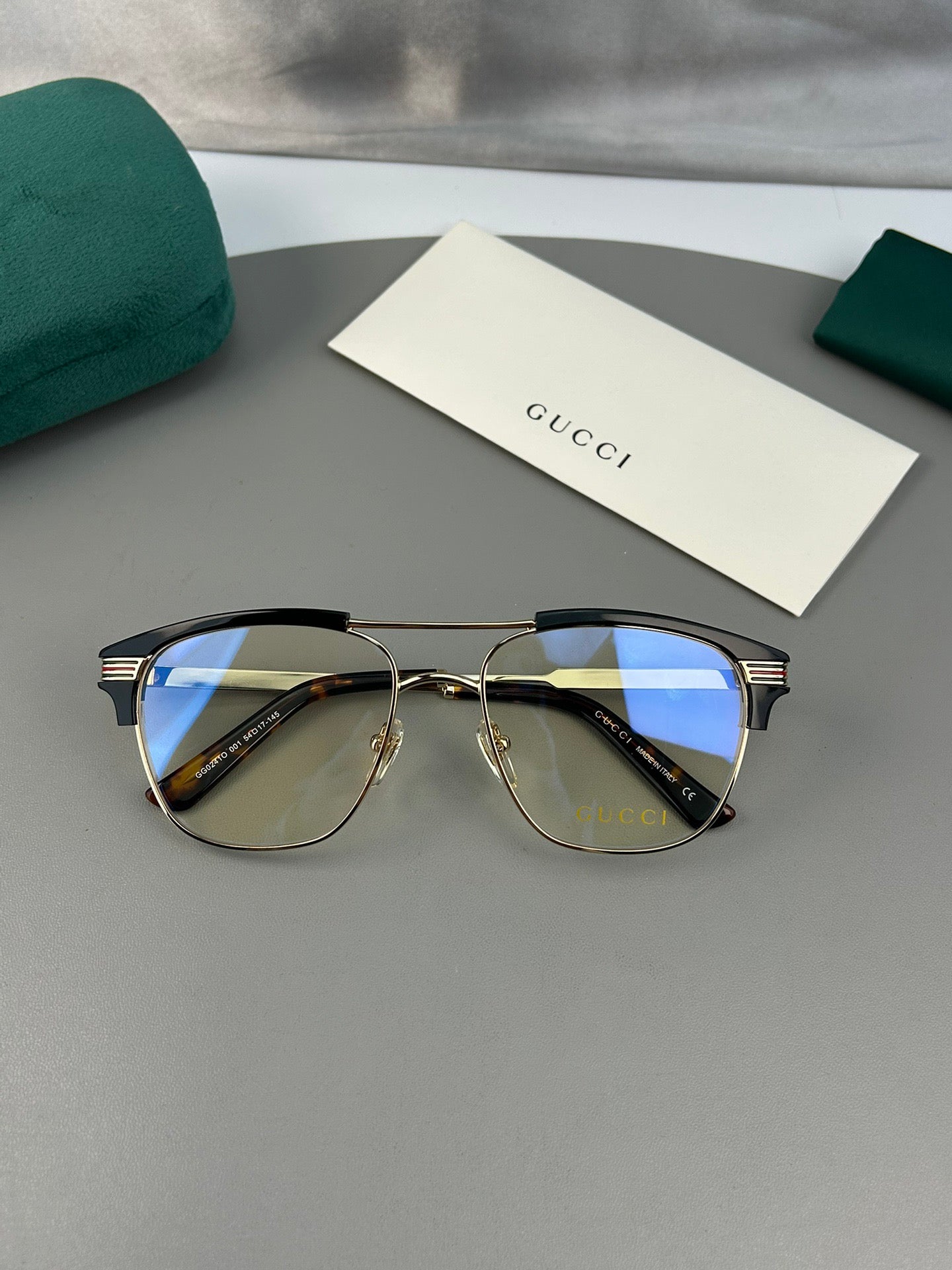 Inspired Gucci GG0241O Optical Eyeglasses – Classic Square Frame (1:1 mirror quality)