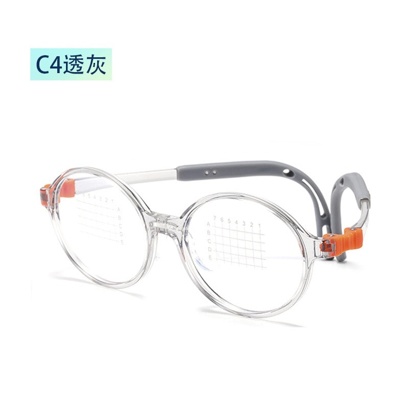 Kids Flexible Silicone Round Glasses – Lightweight Myopia Frame (Model T108)
