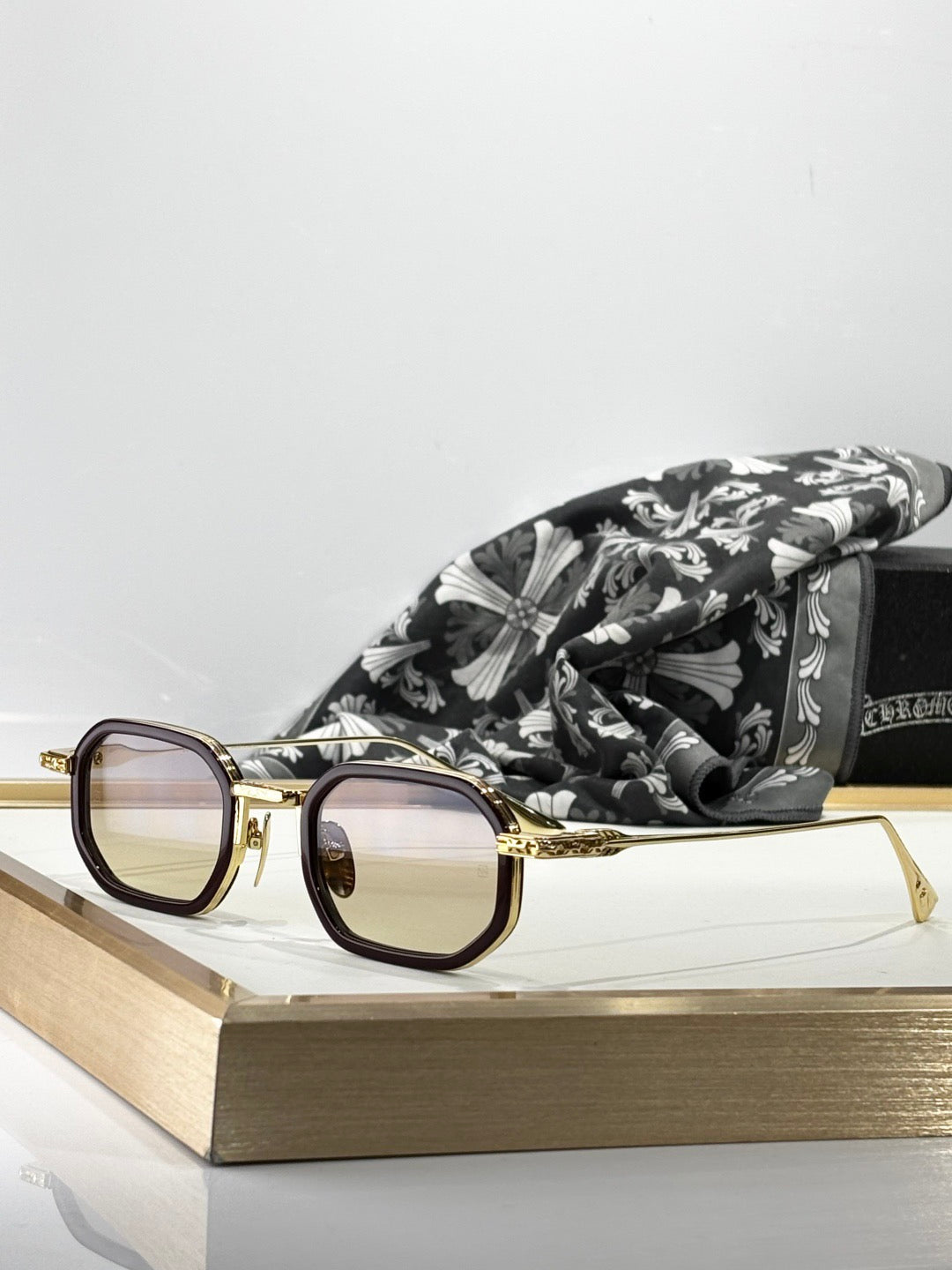 Inspired Chrome Hearts STYLIDA – Octagonal Metal Sunglasses with Zeiss Lenses (1:1 Mirror Quality)