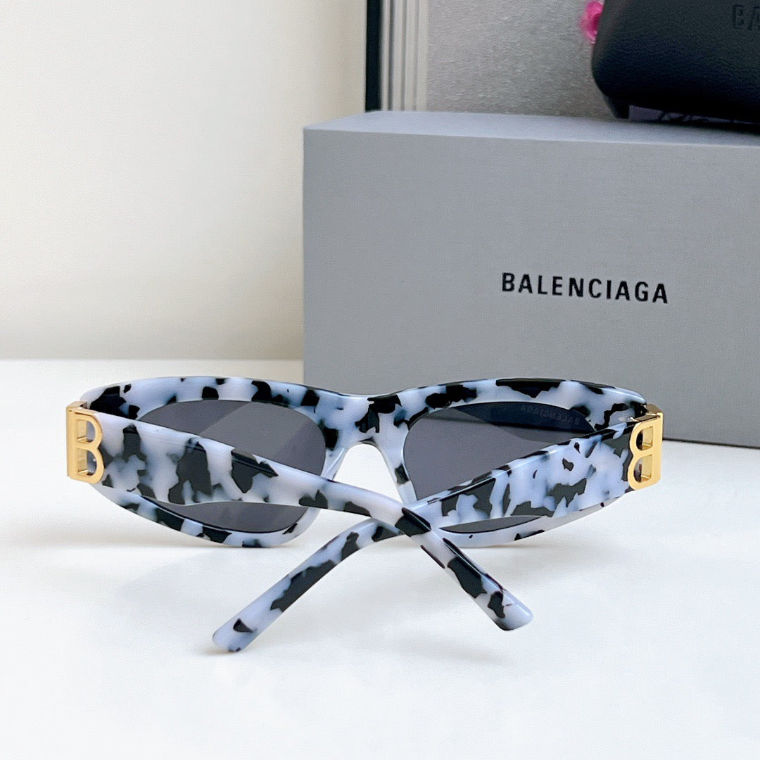 Inspired Balenciaga BB0095 – Camouflage Rectangle Sunglasses with Gold Logo (1:1 Mirror Quality)