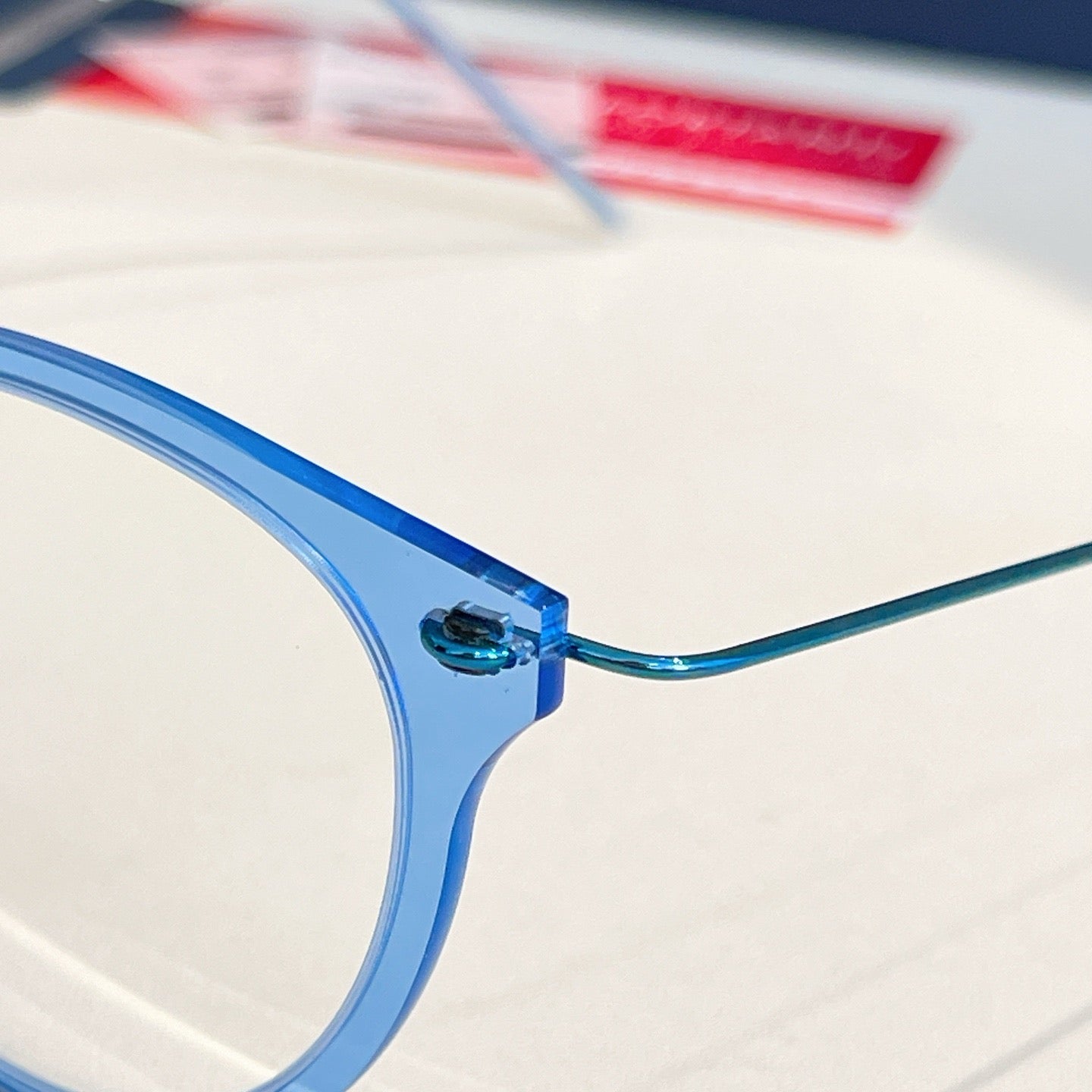 Inspired Lindberg 6600 – Round Blue Clear Titanium Eyeglasses (1:1 Mirror Quality)
