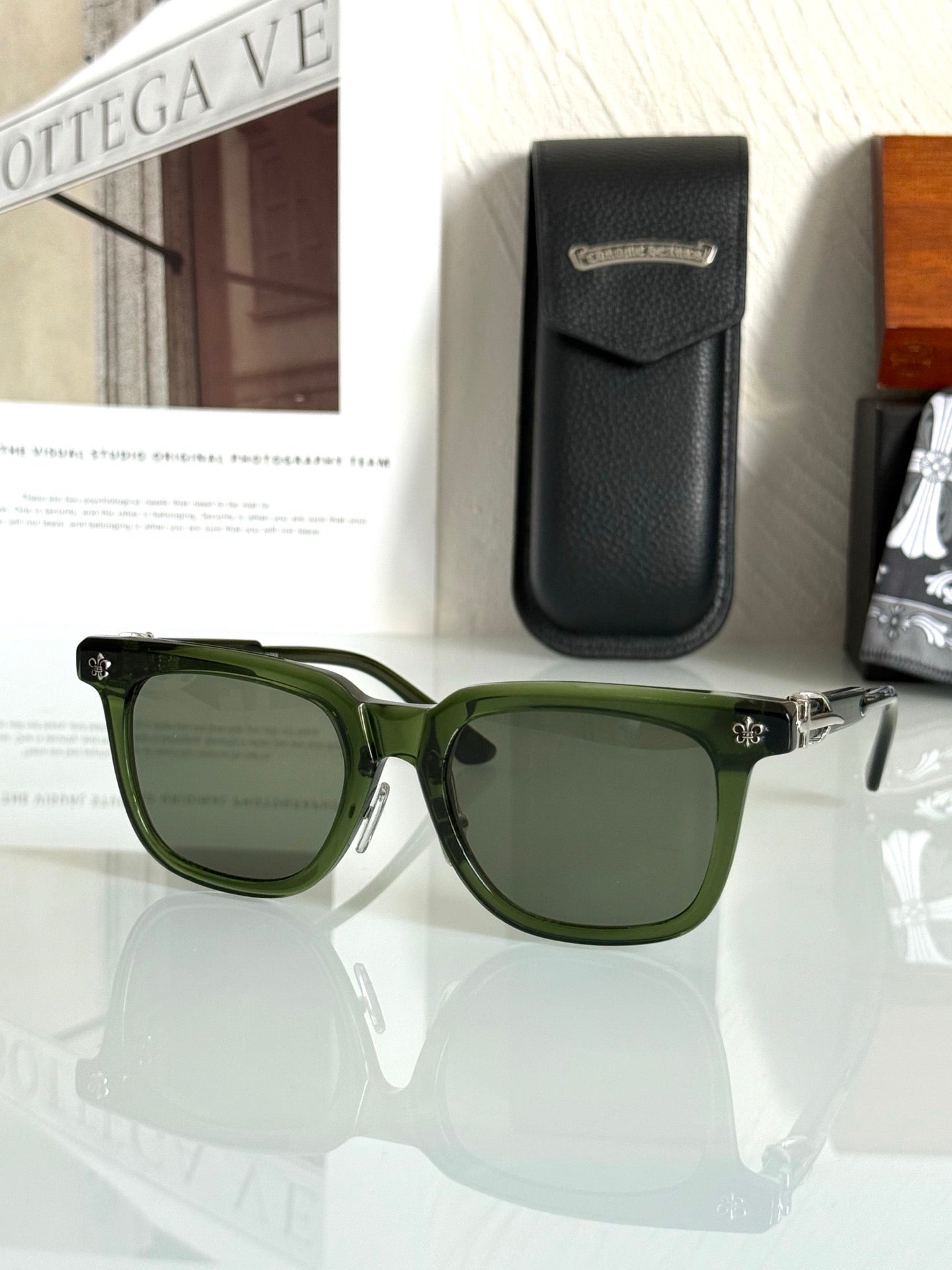 Inspired Chrome Hearts CH8127 – Thick Acetate Square Sunglasses (1:1 Mirror Quality)