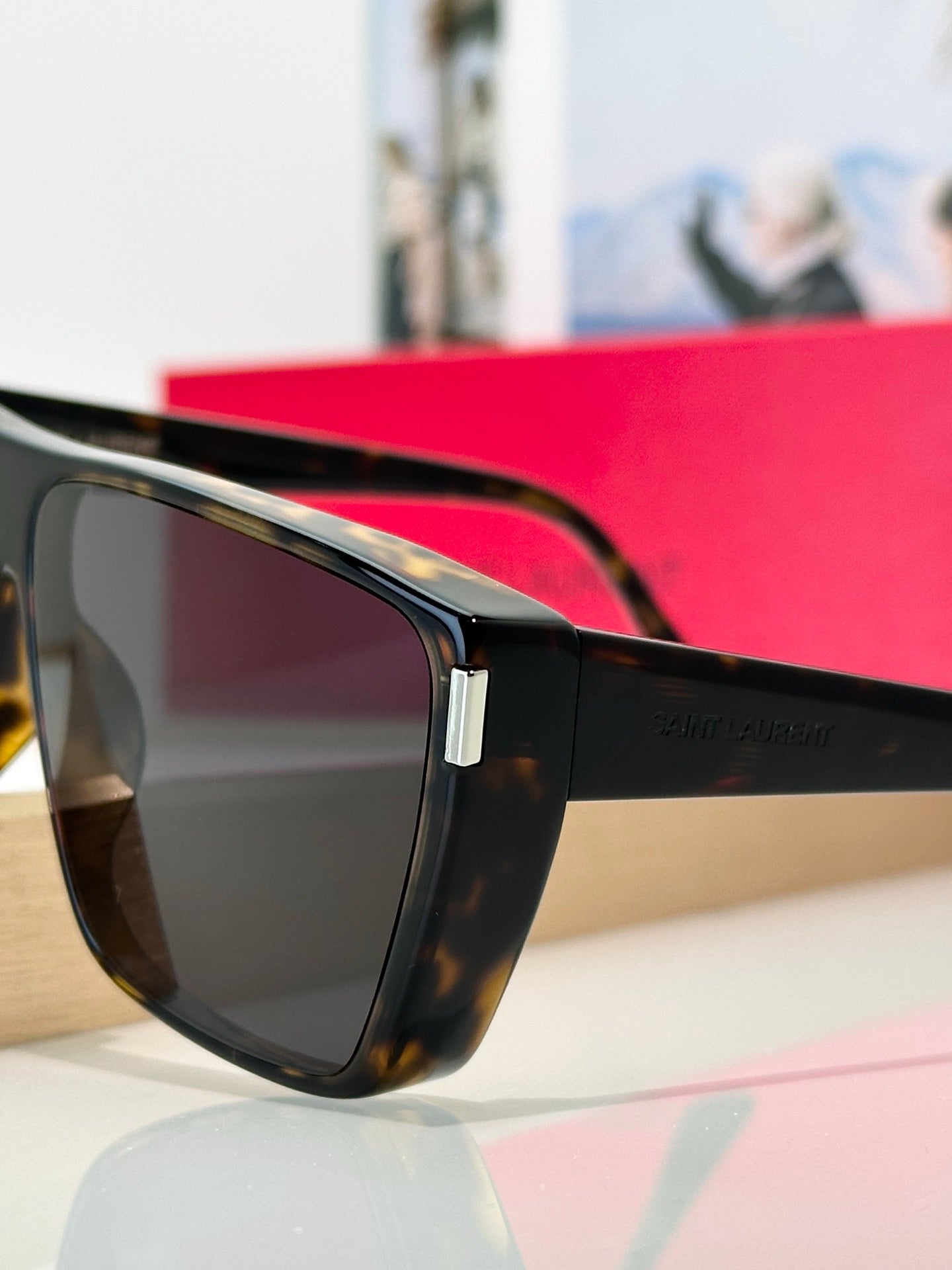 Inspired Saint Laurent SL756 – Oversized Square Frame Glasses (1:1 Mirror Quality)- Black