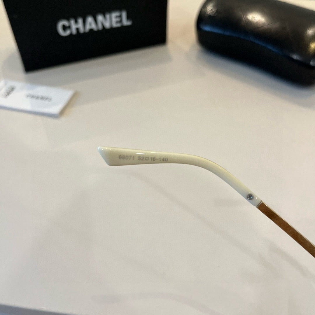 Inspired Chanel 68071 – Rimless Pink Sunglasses with Logo Temples (1:1 Mirror Quality)