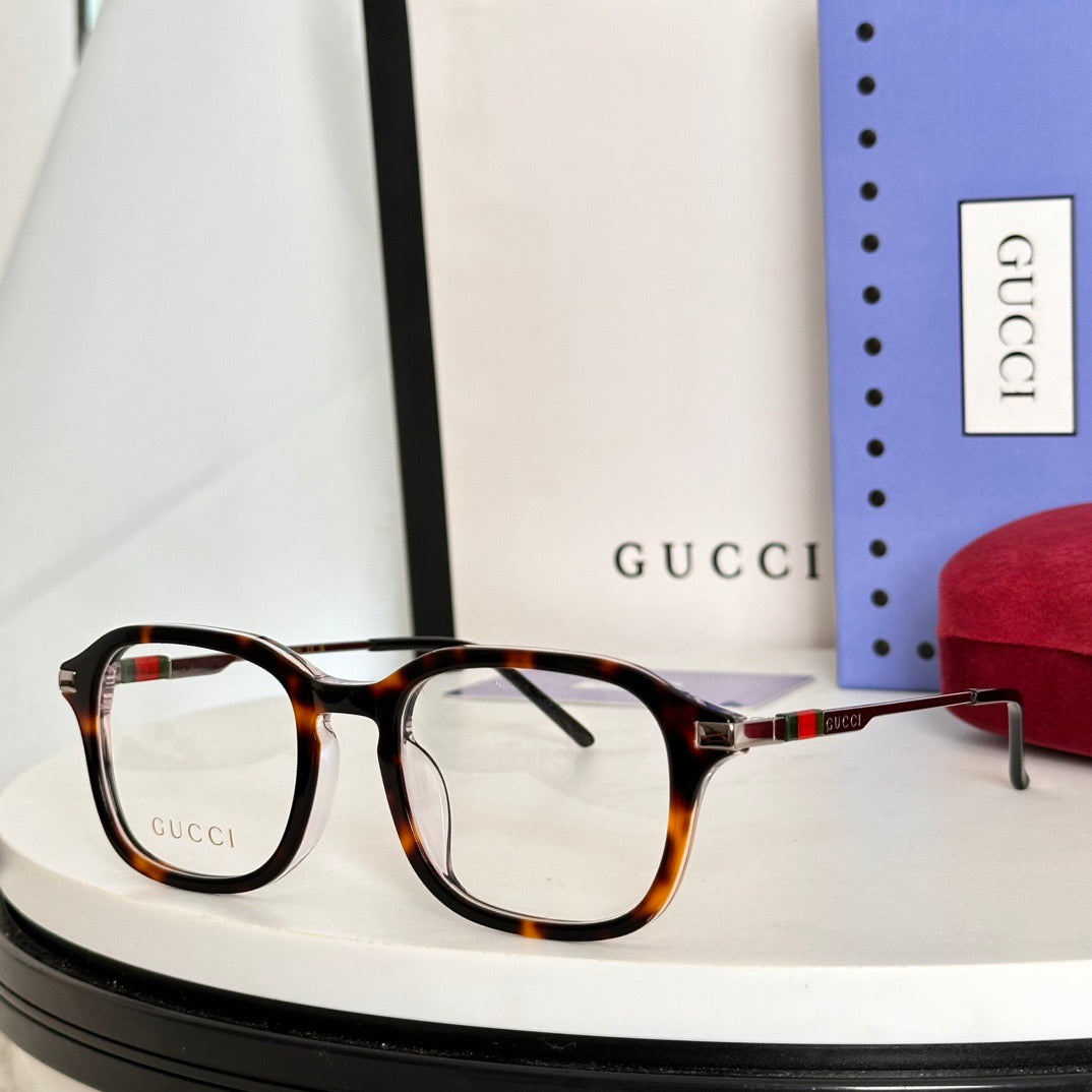 Gucci Inspired GG1891O Optical Glasses – Rectangular Acetate–Metal Frame