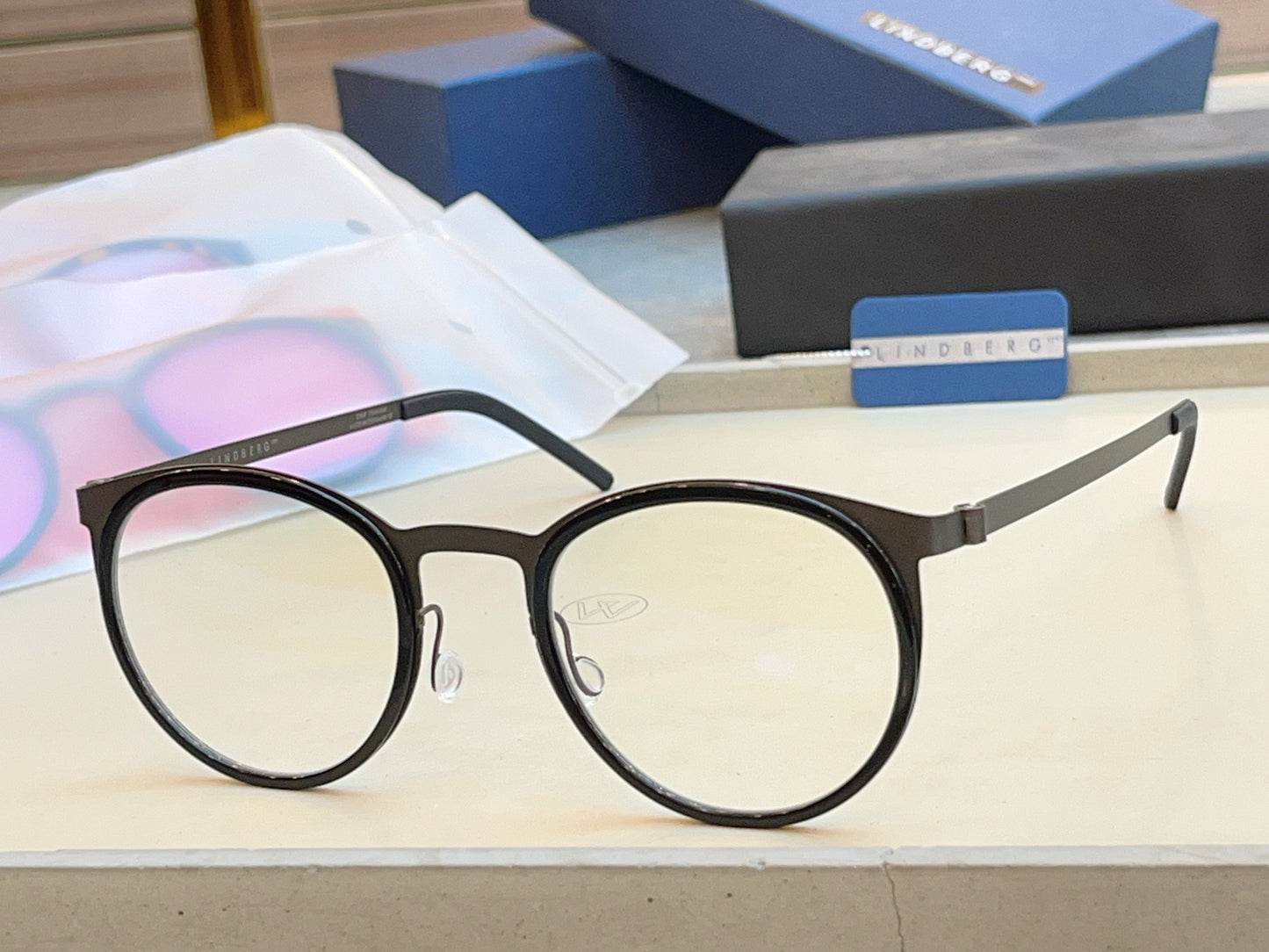 LINDBERG 9704 – Retro Cat-Eye Titanium Eyeglasses (High Edition)