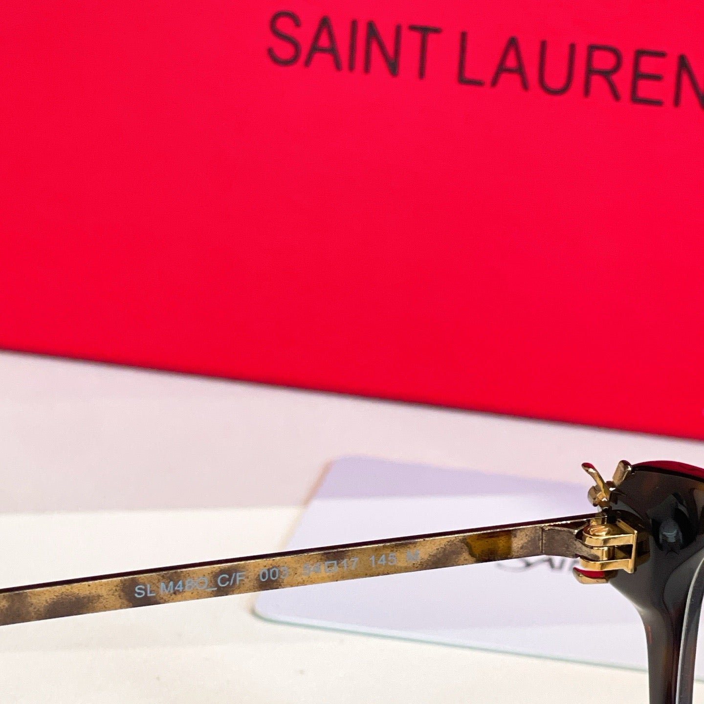 Inspired Saint Laurent SL M480-C/F – Classic Square Optical Eyeglasses (1:1 Mirror Quality)- Tortoise