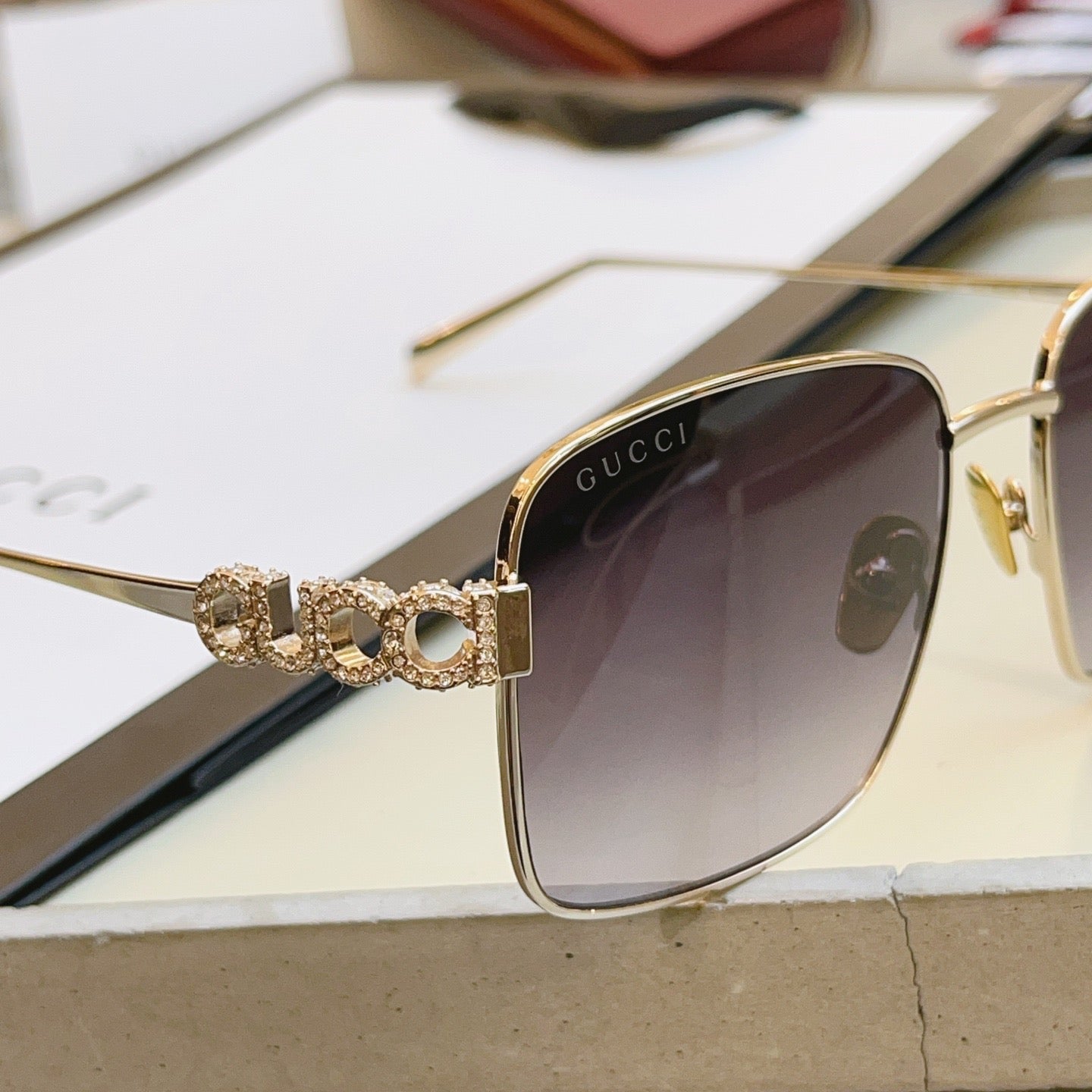 GG1937S Gucci Inspired Oversized Sunglasses – Square Metal Frame