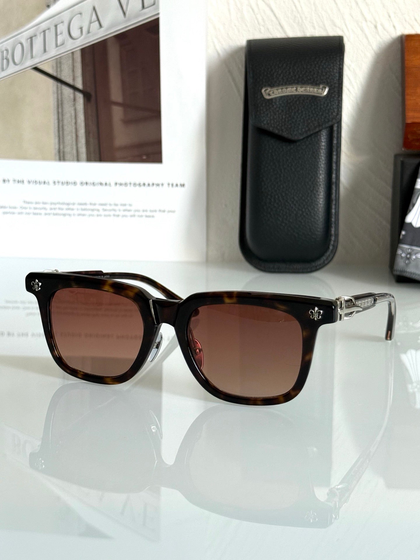 Inspired Chrome Hearts CH8127 – Thick Acetate Square Sunglasses (1:1 Mirror Quality)