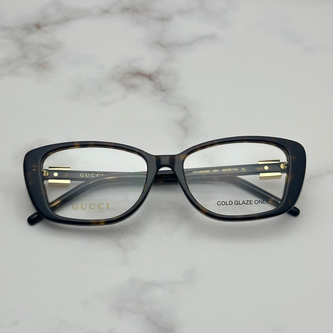 nspired Gucci GG1685OK – Rectangular Acetate Eyeglasses with Crystal Logo
