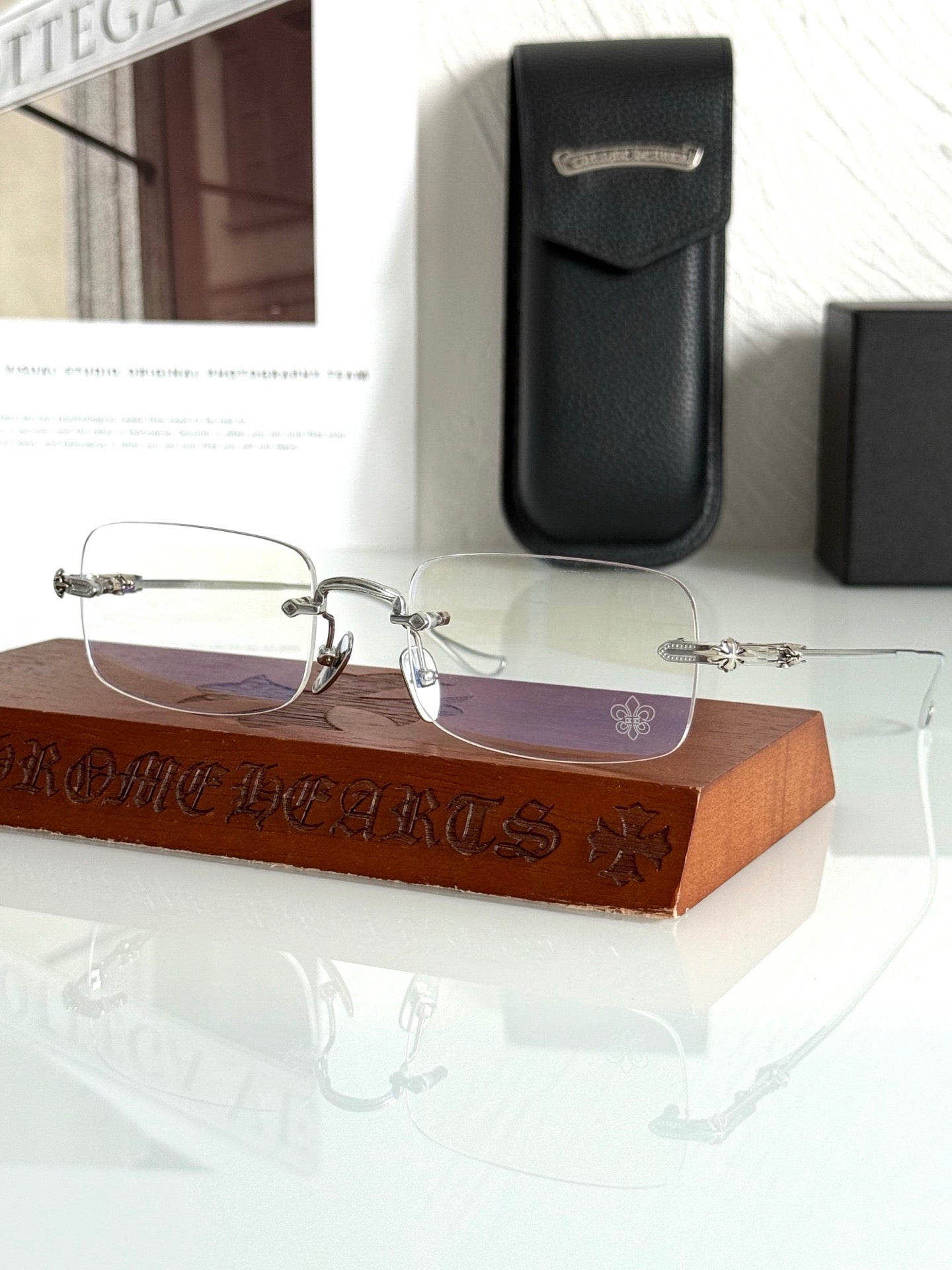 Inspired Chrome Hearts SINNERGASM – Rimless Luxury Eyeglasses (1:1 Mirror Quality)