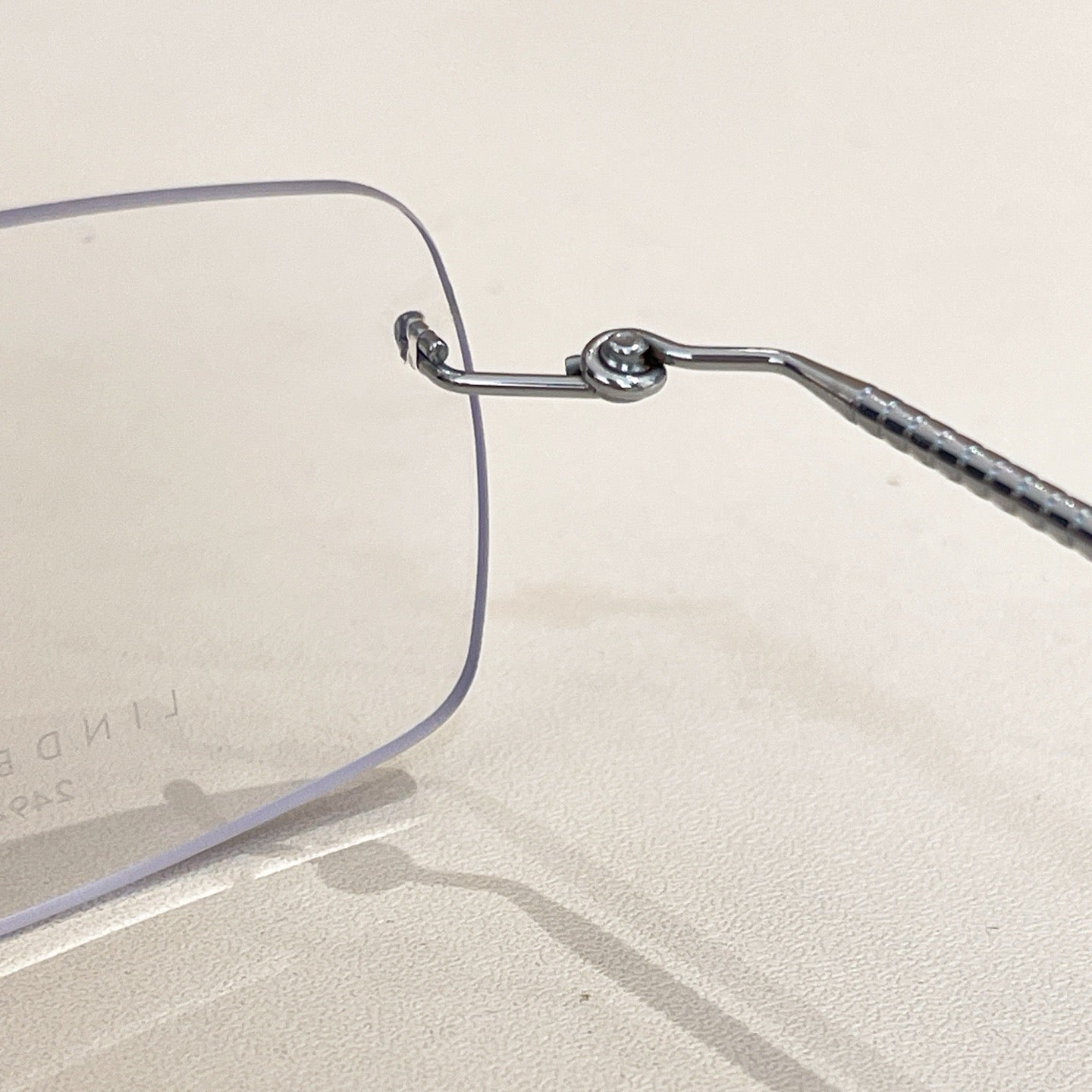 Inspired Lindberg 2494 – Rimless Rectangular Titanium Eyeglasses (1:1 Mirror Quality, 18K Finish)
