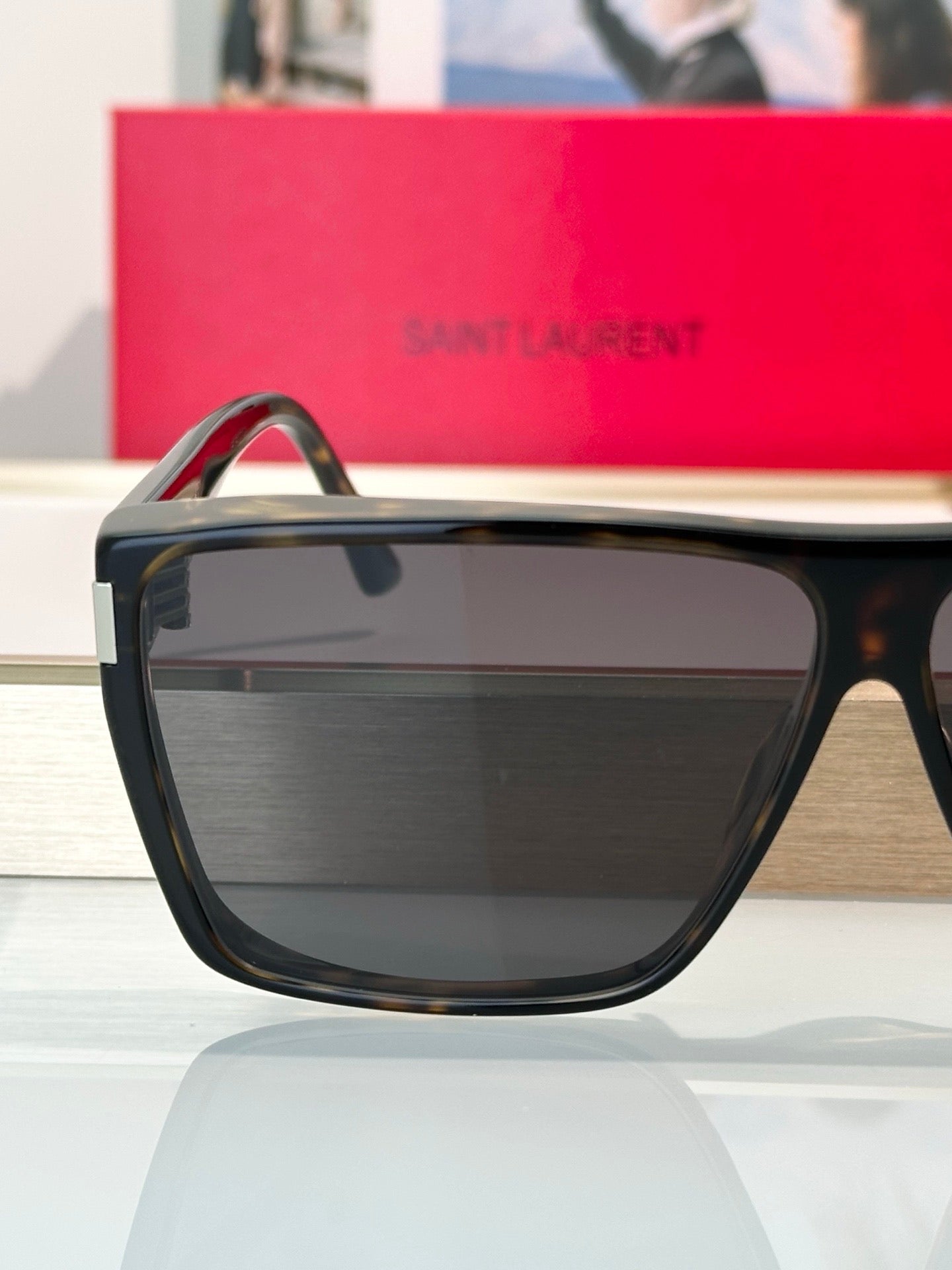 Inspired Saint Laurent SL756 – Oversized Square Frame Glasses (1:1 Mirror Quality)- Black