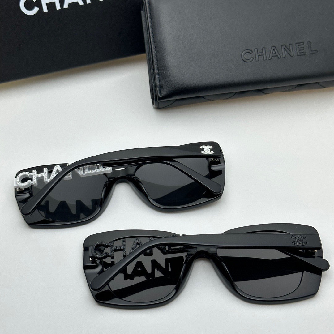 Chanel CH5422B Rectangular Crystal Logo Sunglasses (Inspired, 1:1 Mirror Quality)