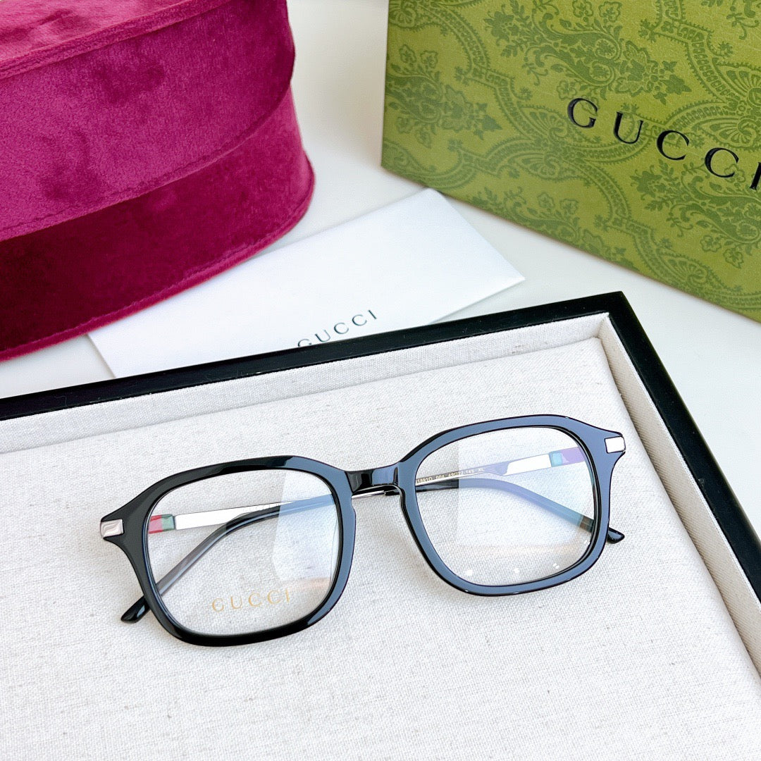 Gucci Inspired GG1891O Optical Glasses – Rectangular Acetate–Metal Frame