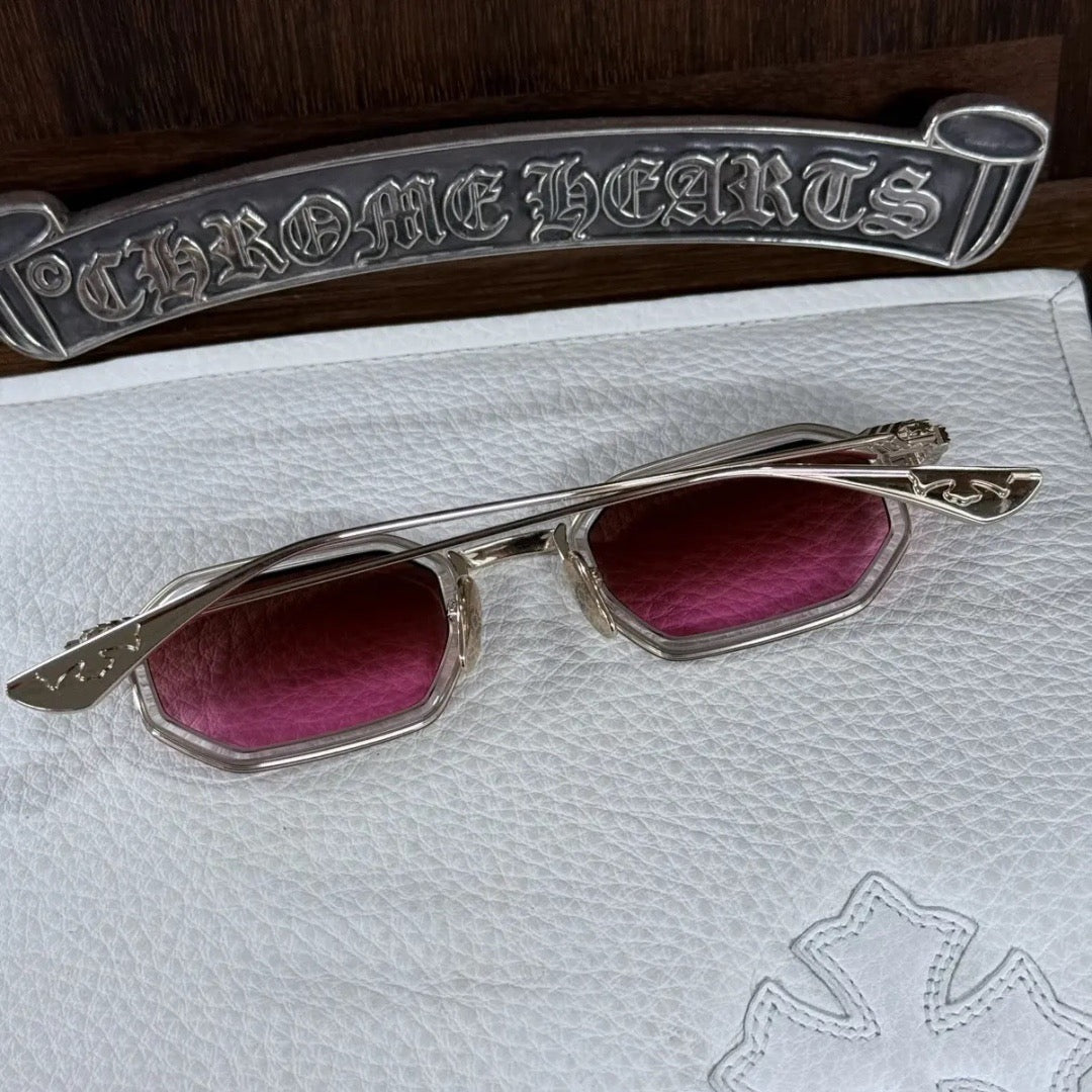 Inspired Chrome Hearts STYLIDA – Octagonal Metal Sunglasses with Zeiss Lenses (1:1 Mirror Quality)