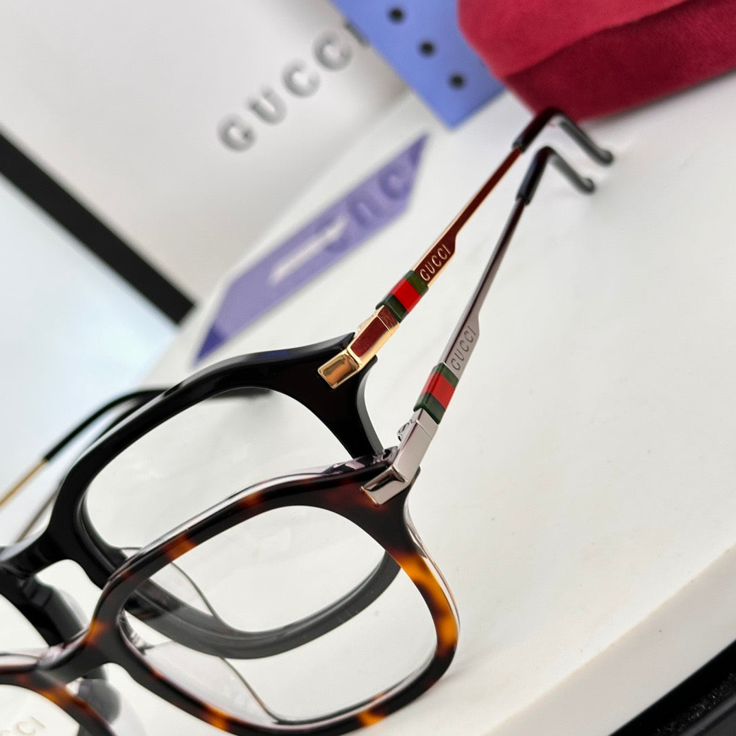 Gucci Inspired GG1891O Optical Glasses – Rectangular Acetate–Metal Frame