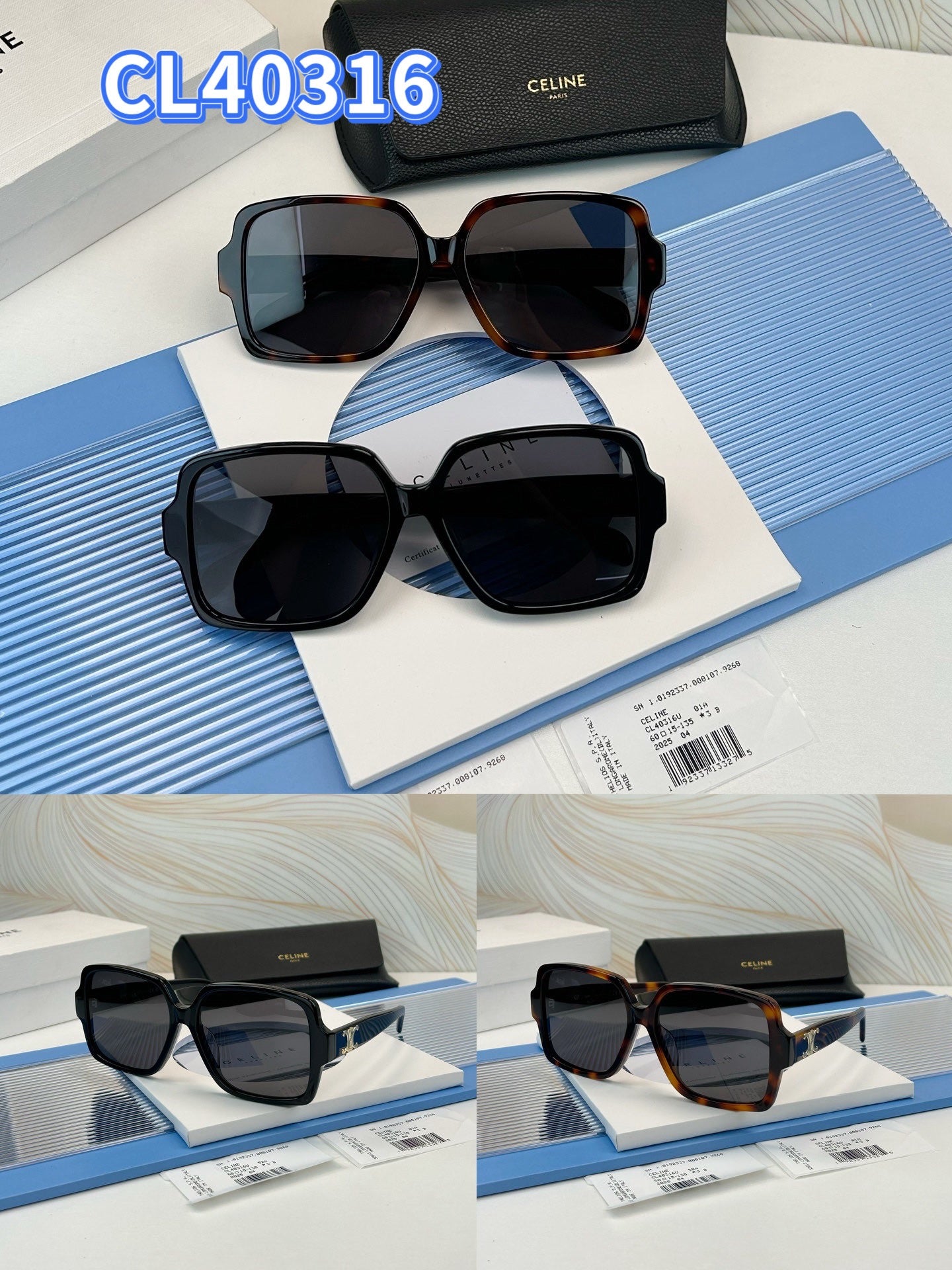 Inspired CELINE CL40316U – Oversized Square Sunglasses (1:1 Mirror Quality)