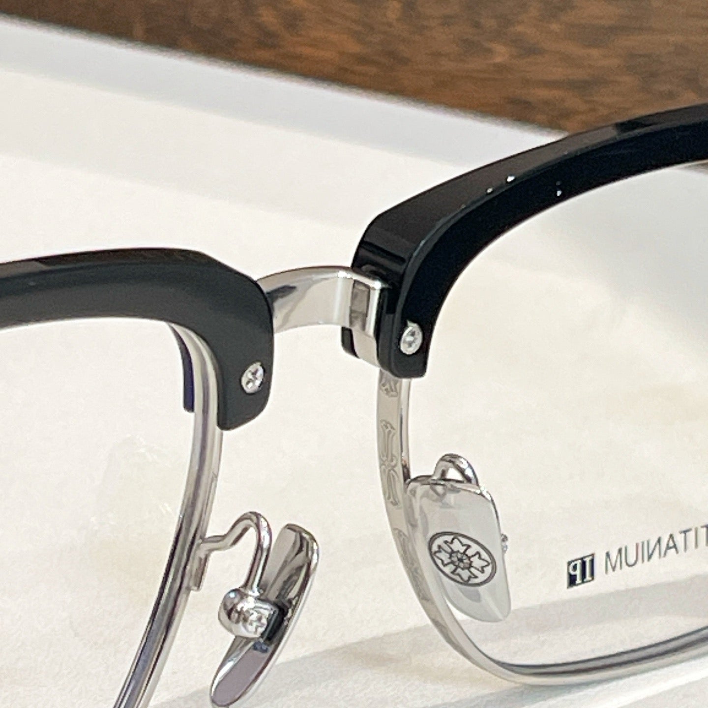 Inspired Chrome Hearts CH6103 Eyeglasses – Oversized Square Half-Rim (1:1 Mirror Quality)