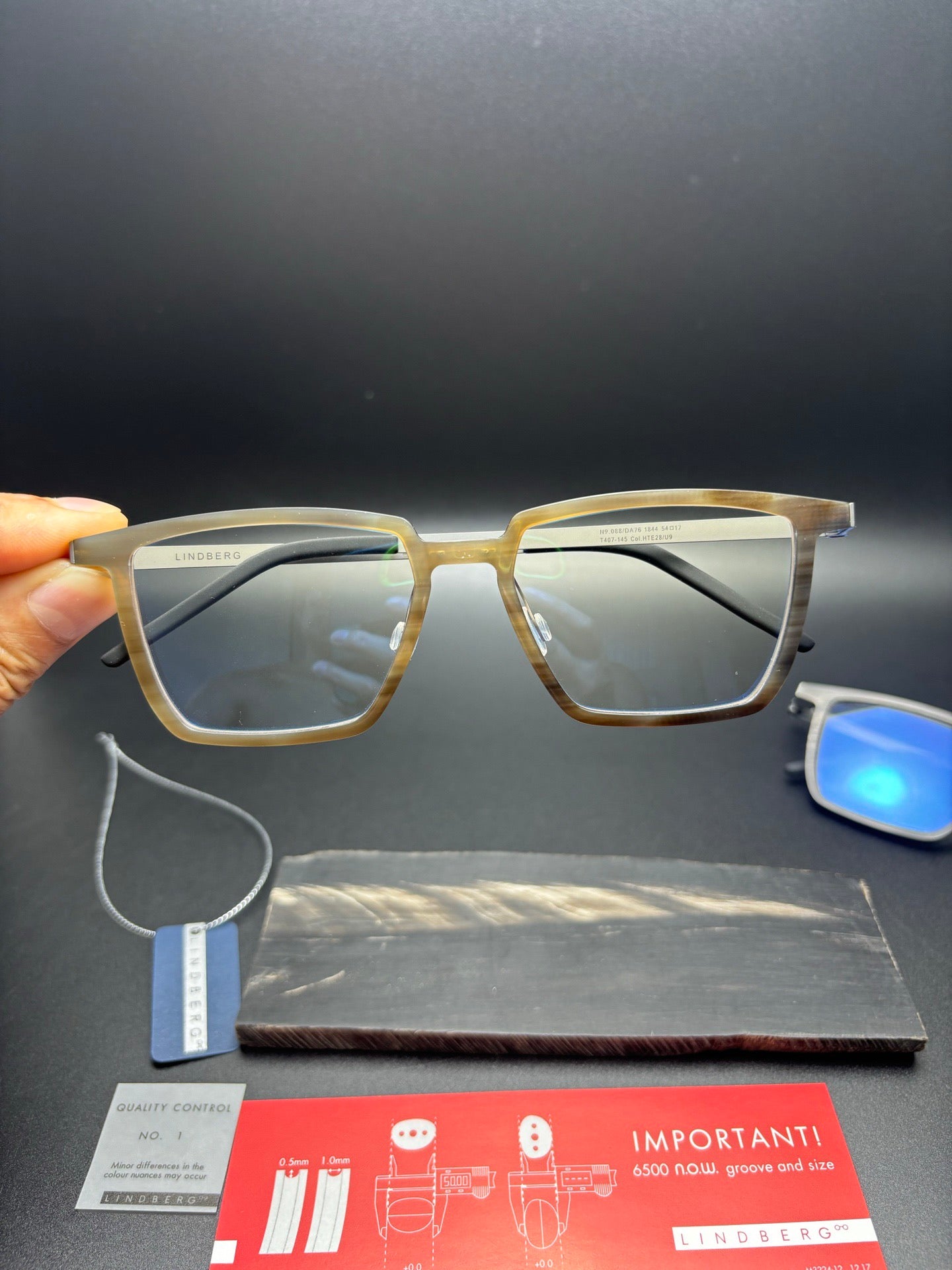 Inspired Lindberg 1844 – Buffalo Horn Rectangle Eyeglasses (1:1 Mirror Quality)