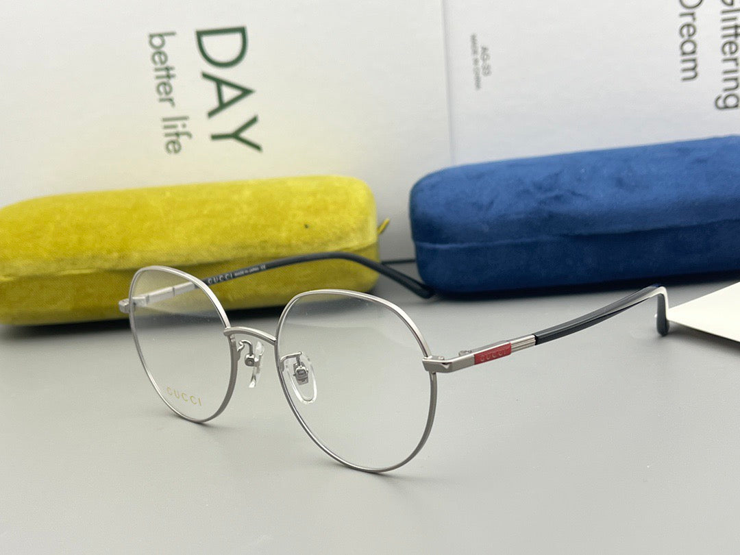 GG1349O Inspired Round Metal Optical Glasses – Lightweight Irregular Frame