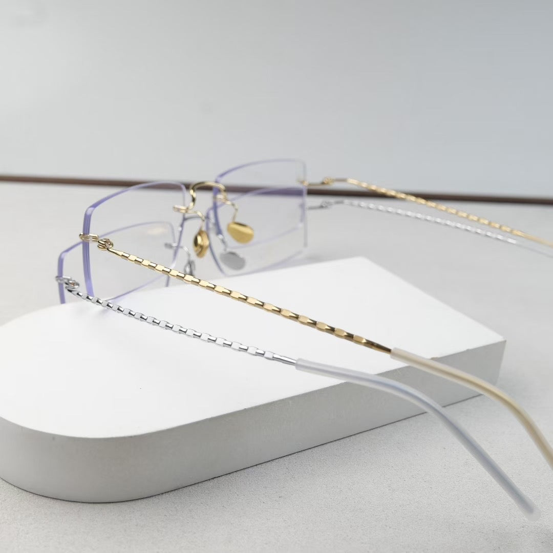 LINDBERG Horn Unique 2128 – Rimless Titanium Glasses (Original High Version)