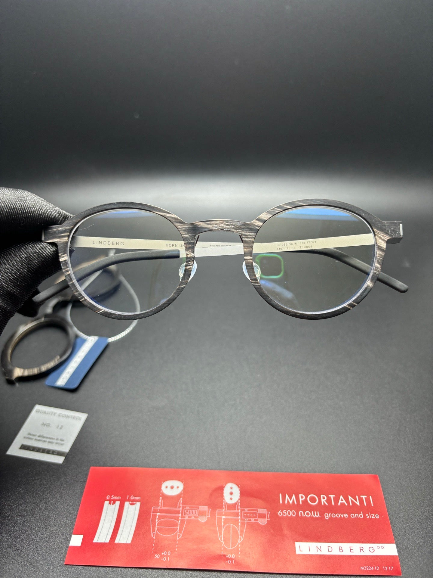 Inspired Lindberg 1823 Horn Unique – Buffalo Titanium Eyeglasses (1:1 Mirror Quality)