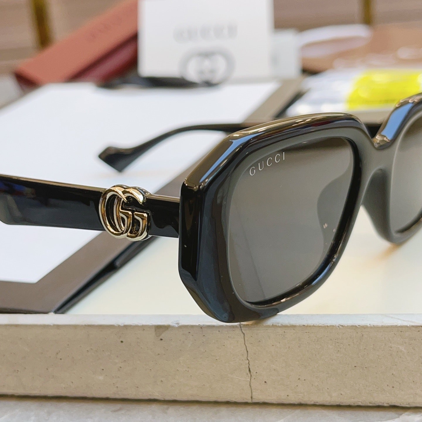 Inspired Gucci GG1535S Rectangular Sunglasses – Premium Acetate Frame with Geometric Design