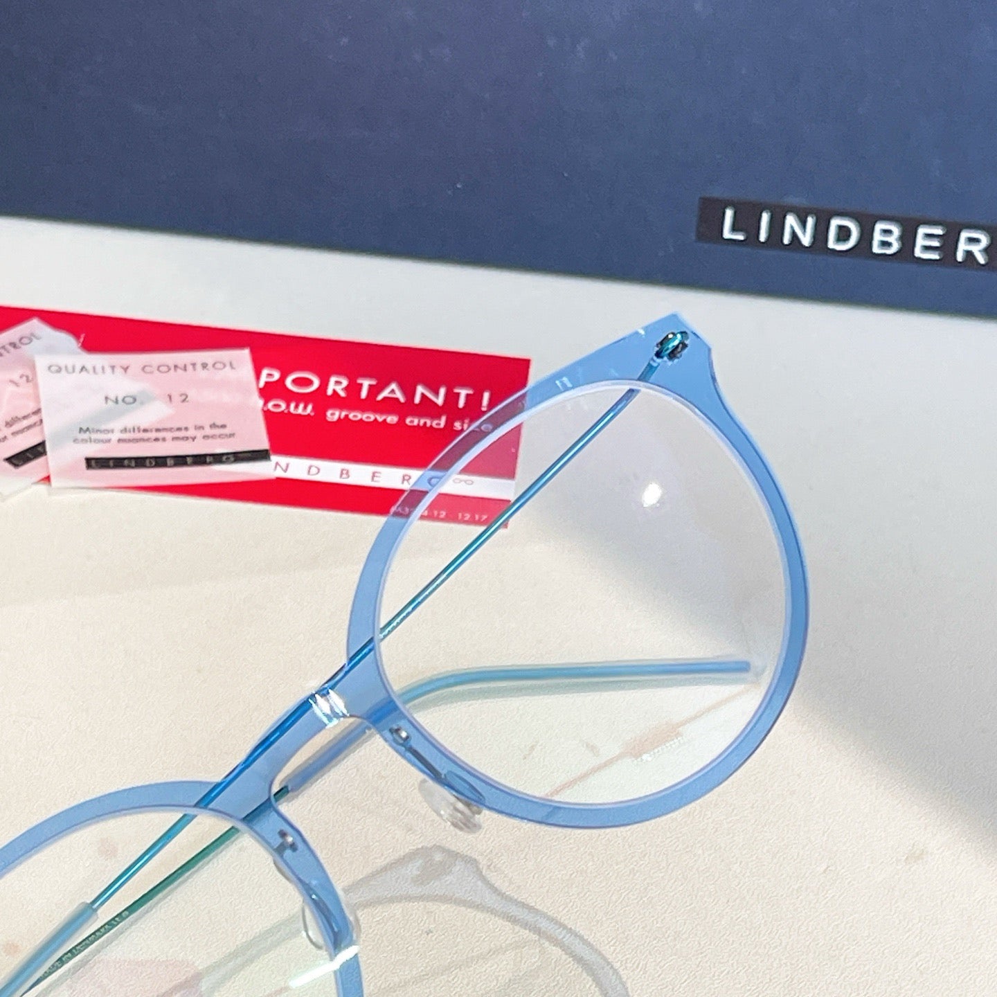 Inspired Lindberg 6600 – Round Blue Clear Titanium Eyeglasses (1:1 Mirror Quality)