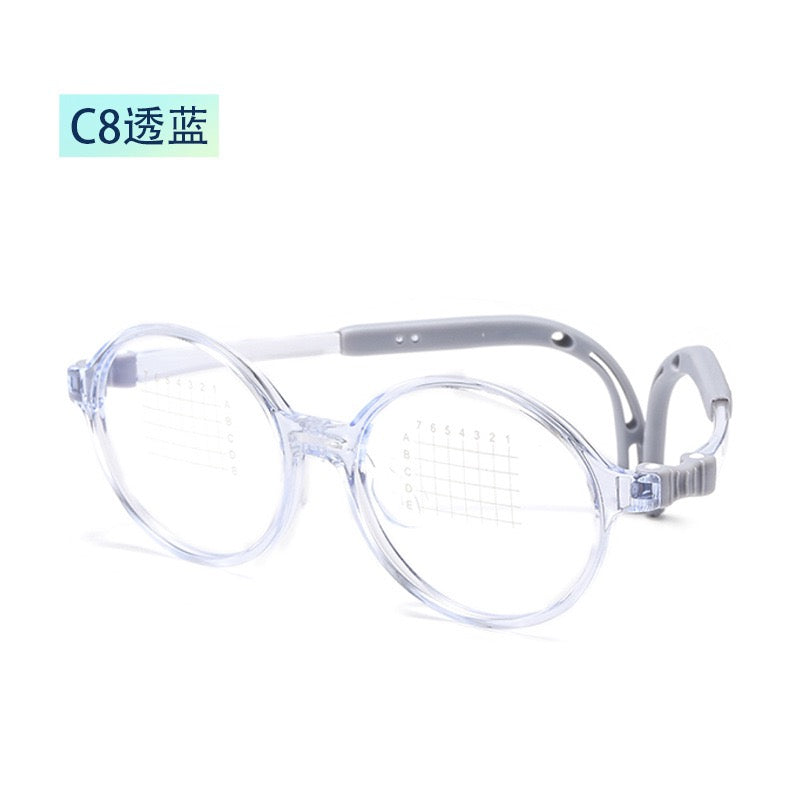 Kids Flexible Silicone Round Glasses – Lightweight Myopia Frame (Model T108)