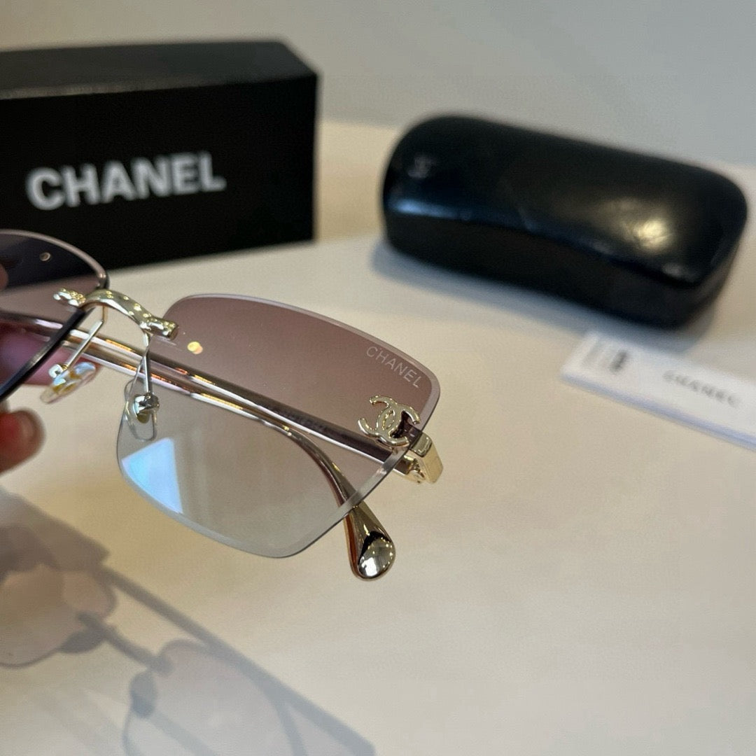 Inspired Chanel 6B073 – Rimless Gradient Square Sunglasses (1:1 Mirror Quality)