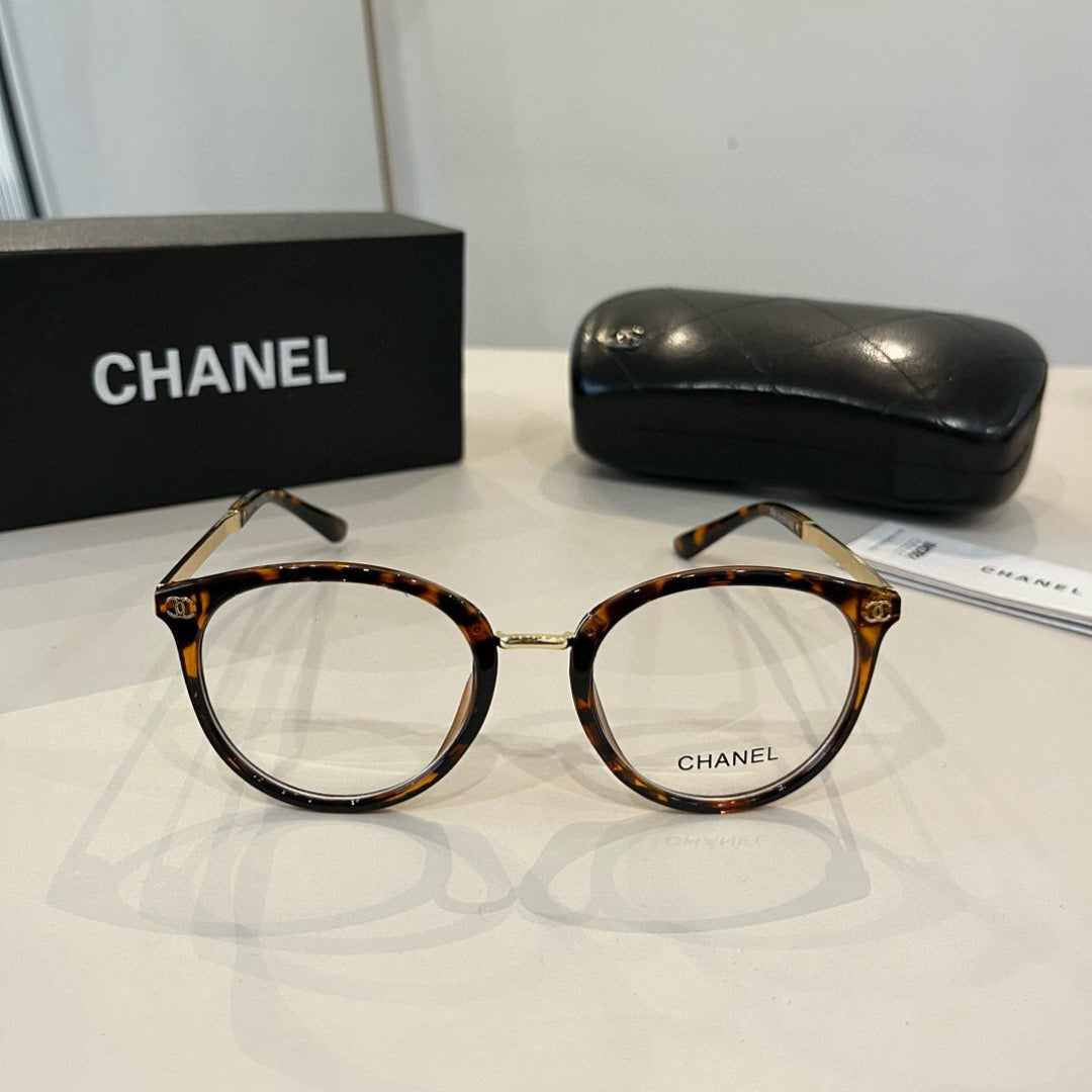 Inspired Chanel 3388 – Round Optical Eyeglasses with Signature Striped Temples (1:1 Mirror Quality)