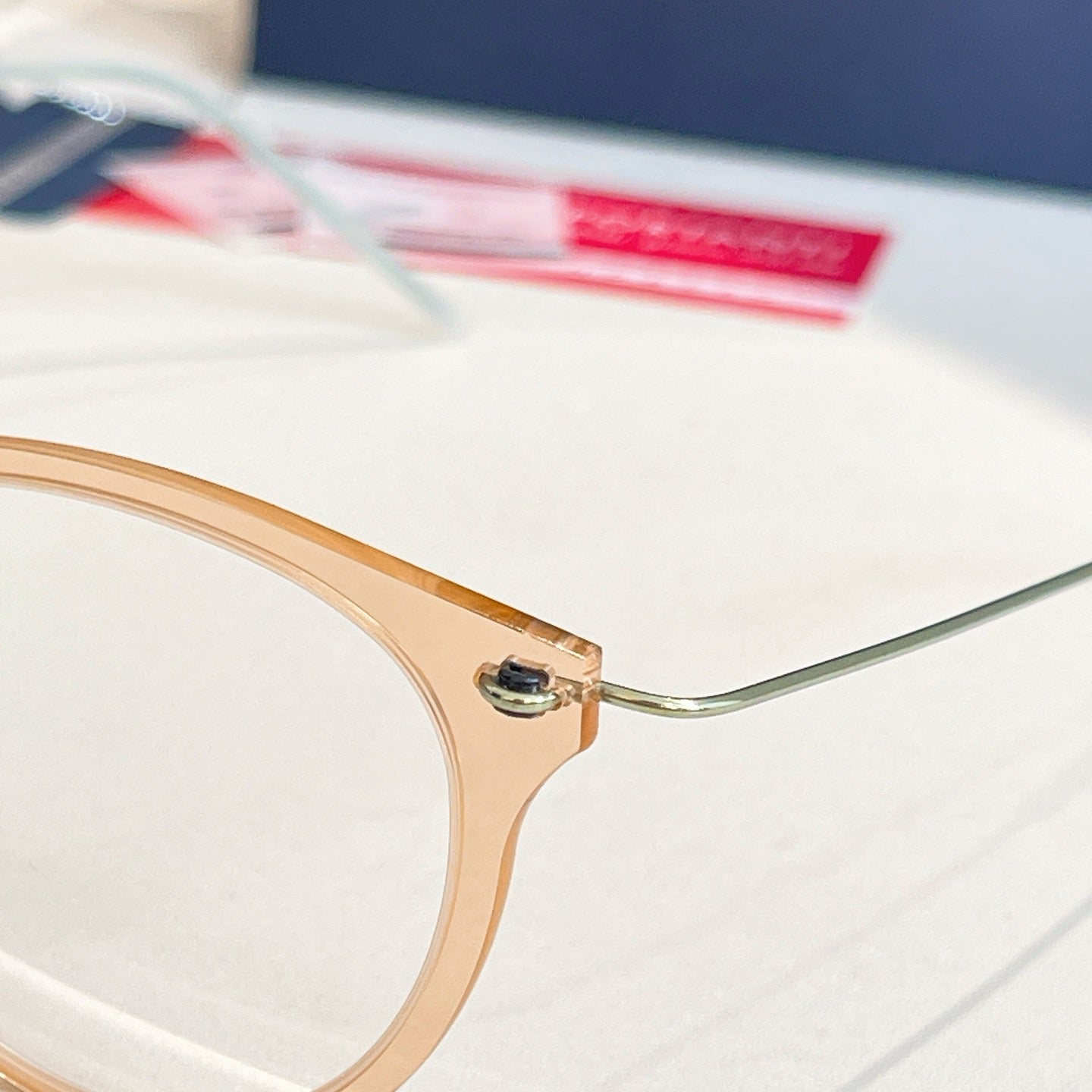 Inspired Lindberg 6600 – Round Champagne Clear Titanium Eyeglasses (1:1 Mirror Quality)