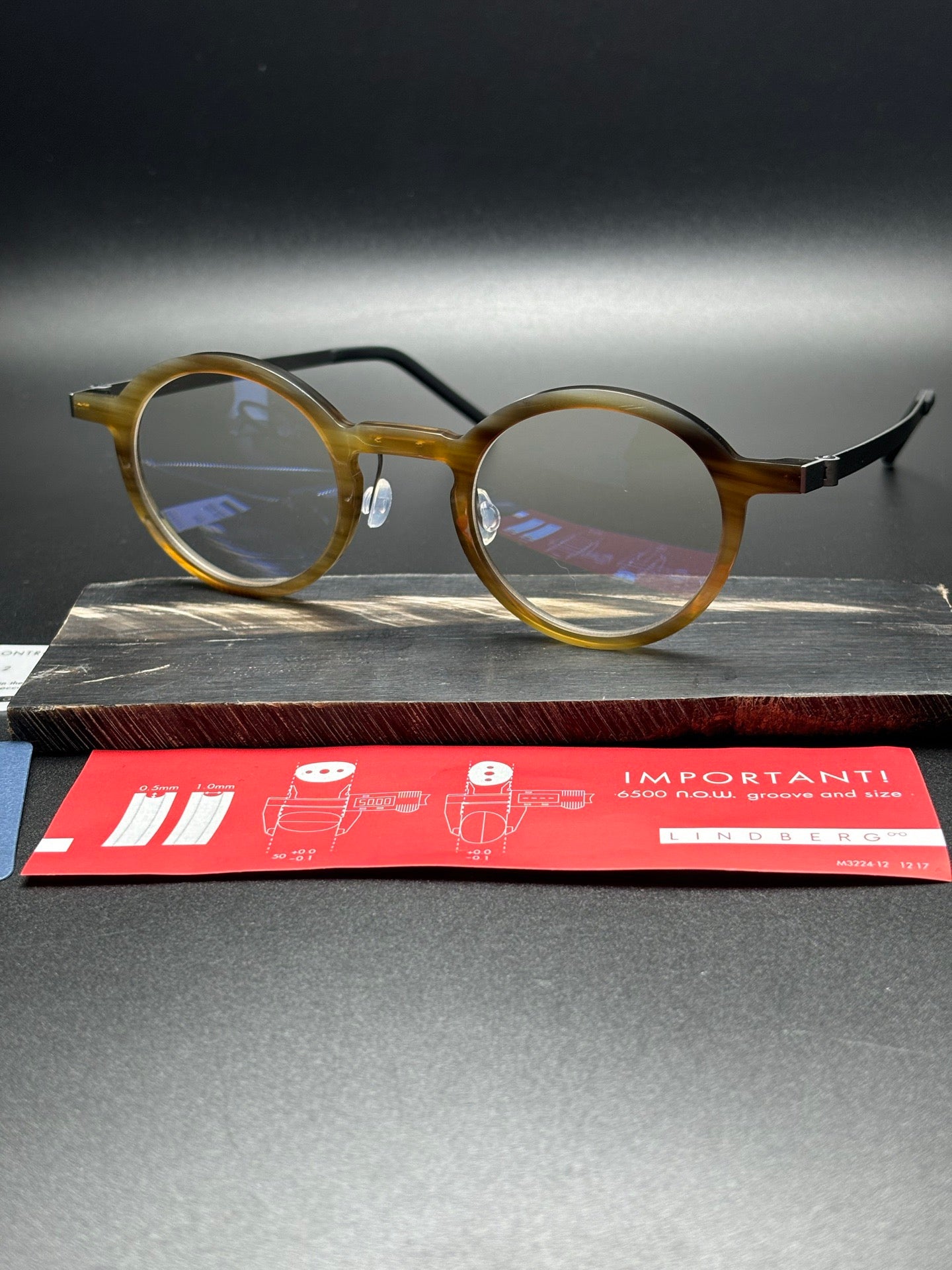 Inspired Lindberg 1855 Horn Limited – Round Buffalo Horn Eyeglasses (1:1 Mirror Quality)
